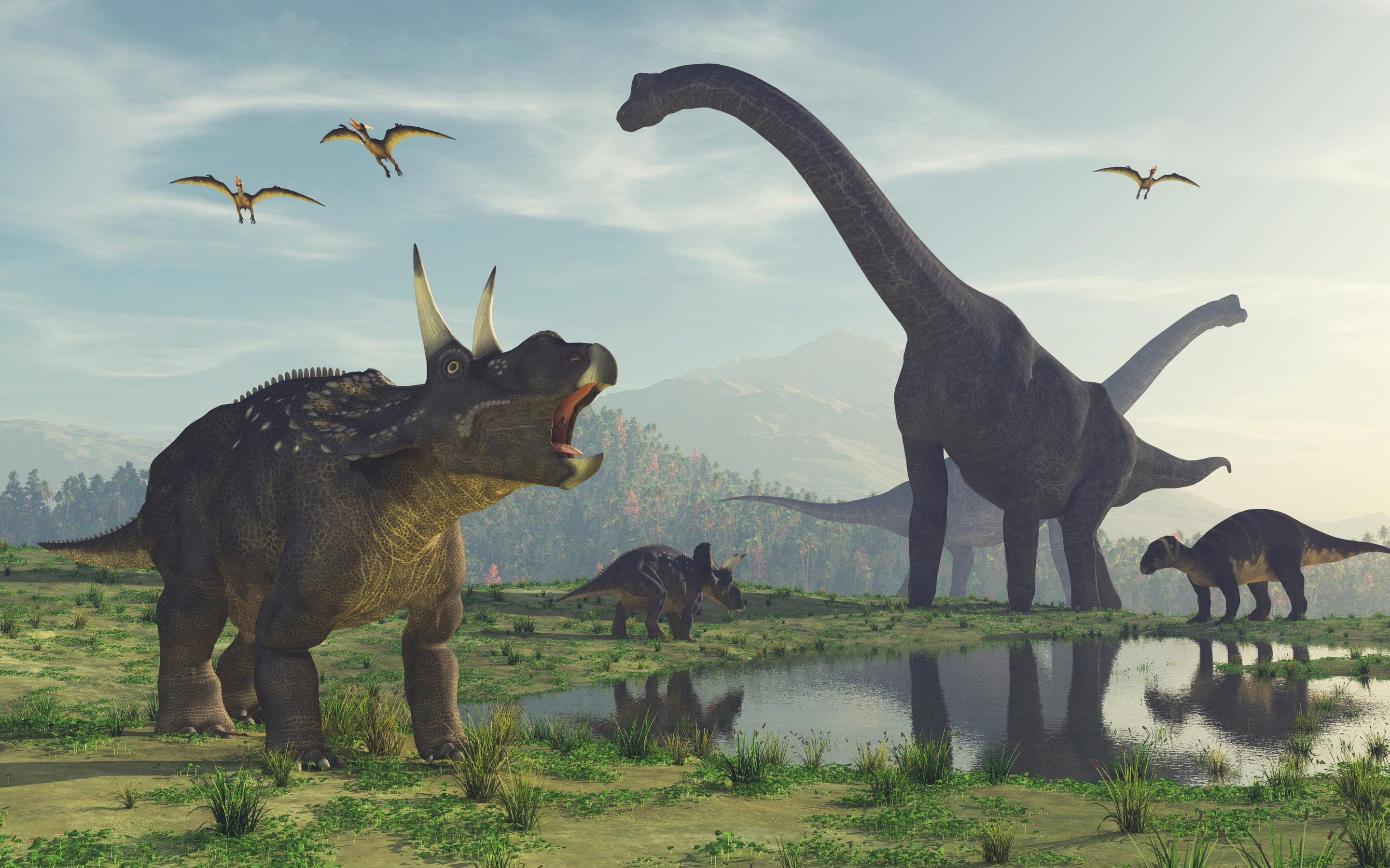 2880x1800 3D Dinosaur Wallpaper