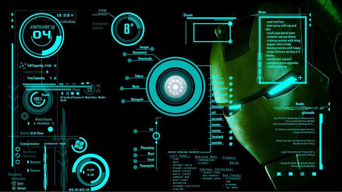 1192x670 Rainmeter Skins