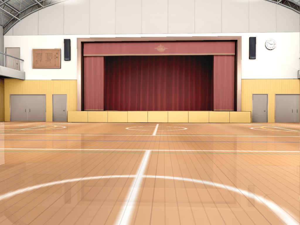 1024x768 MMD HQ School Gym stage download. Anime background, Episode background, Anime scenery
