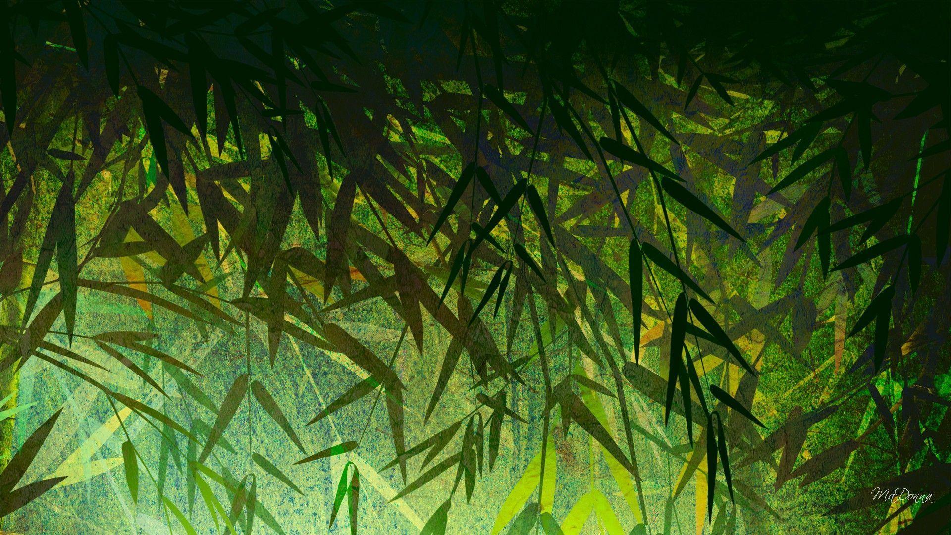 1920x1080 High Resolution Bamboo Leaves Wallpaper Full Size