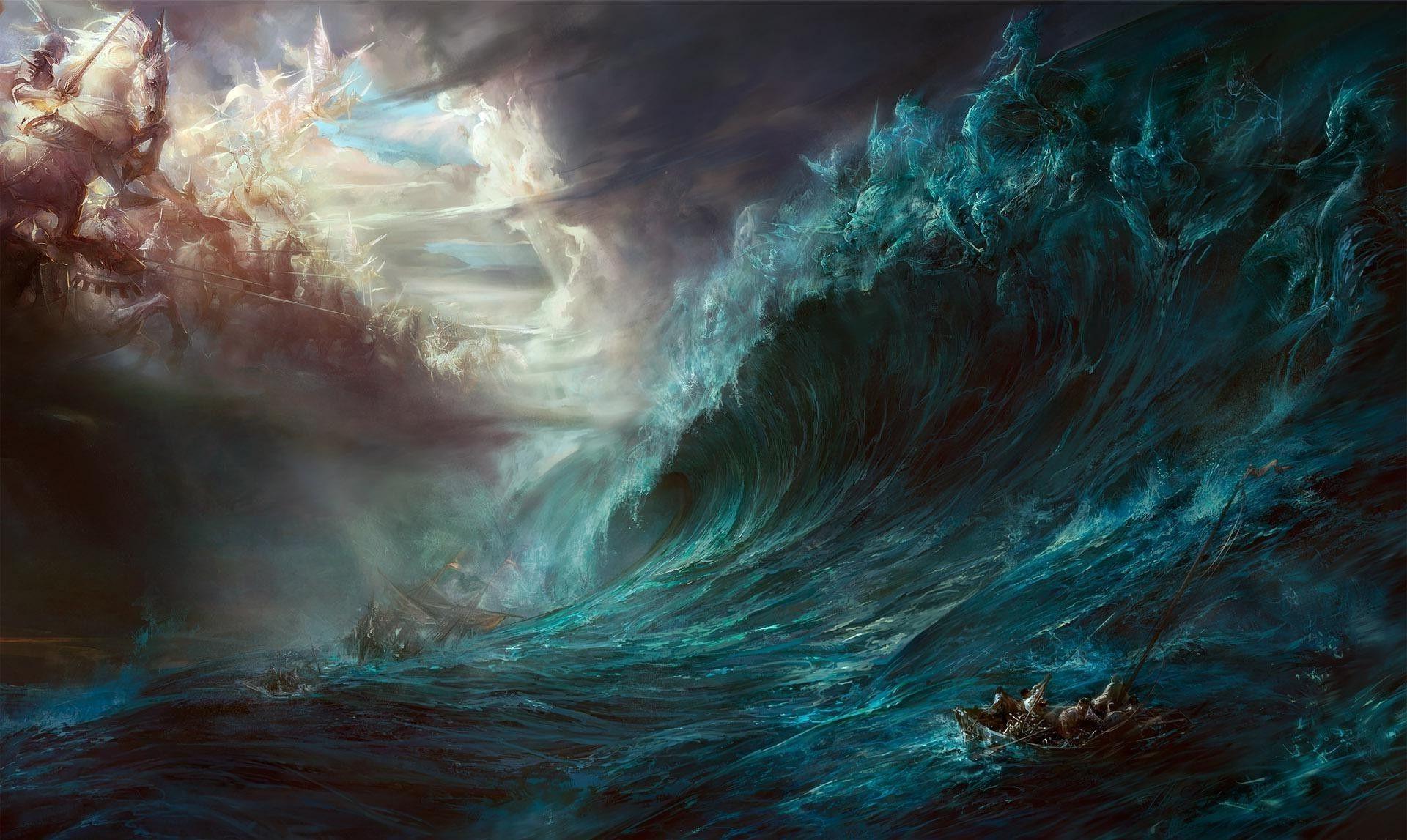 1920x1147 fantasy Art, Heaven And Hell Wallpaper HD / Desktop and Mobile Background