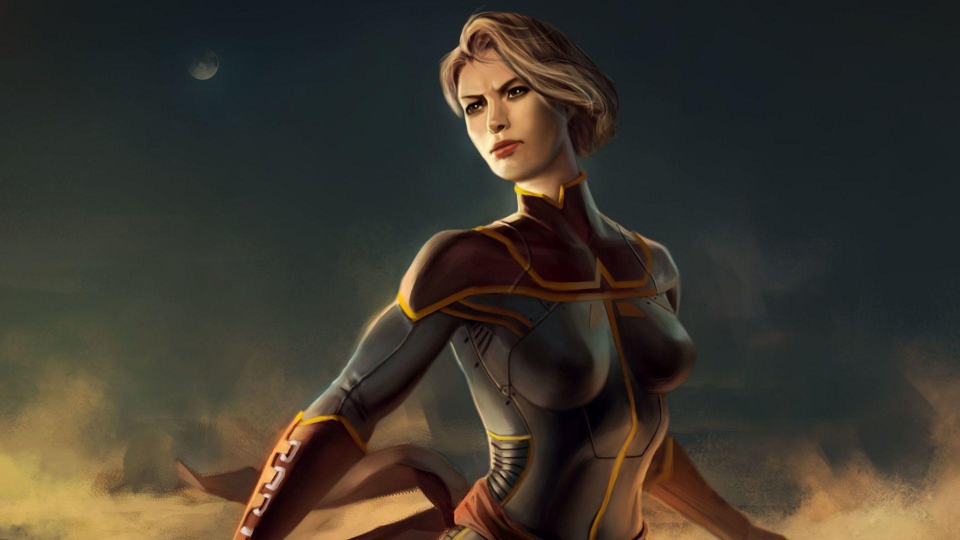 1920x1080 Carol Danvers Captain Marvel Comic Wallpaper
