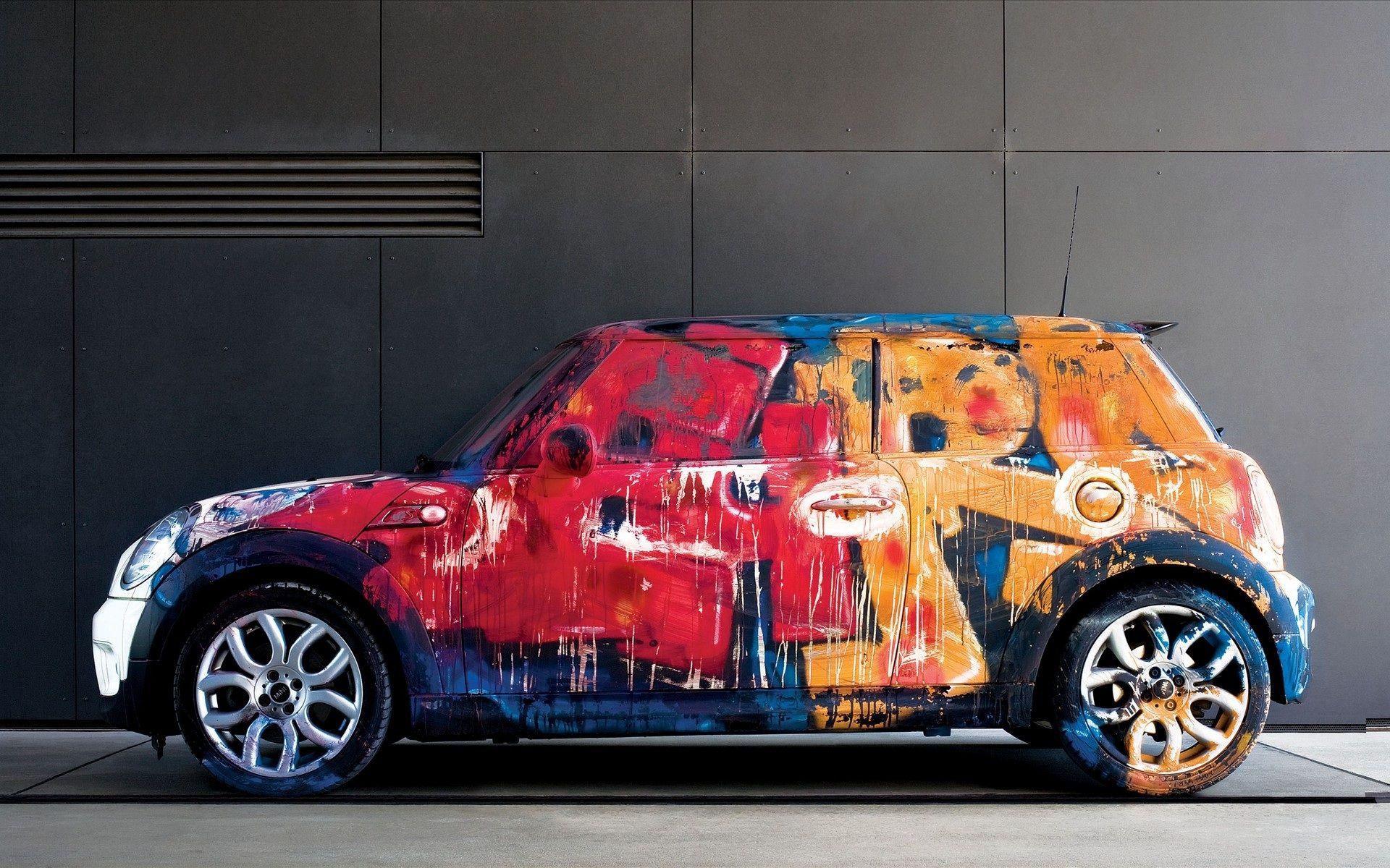 1920x1200 Wallpaper Colorful painting of the car 1920x1200 HD Picture, Image