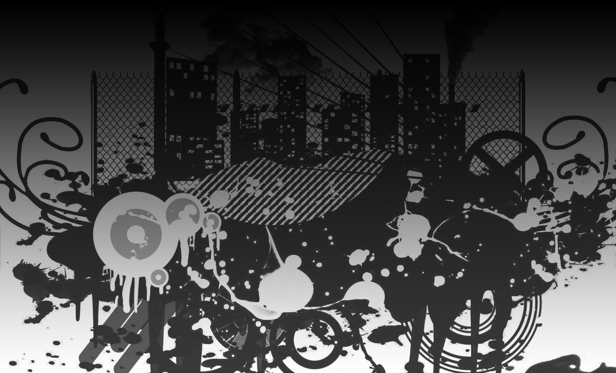 1980x1200 Black And White Design Wallpaper HD