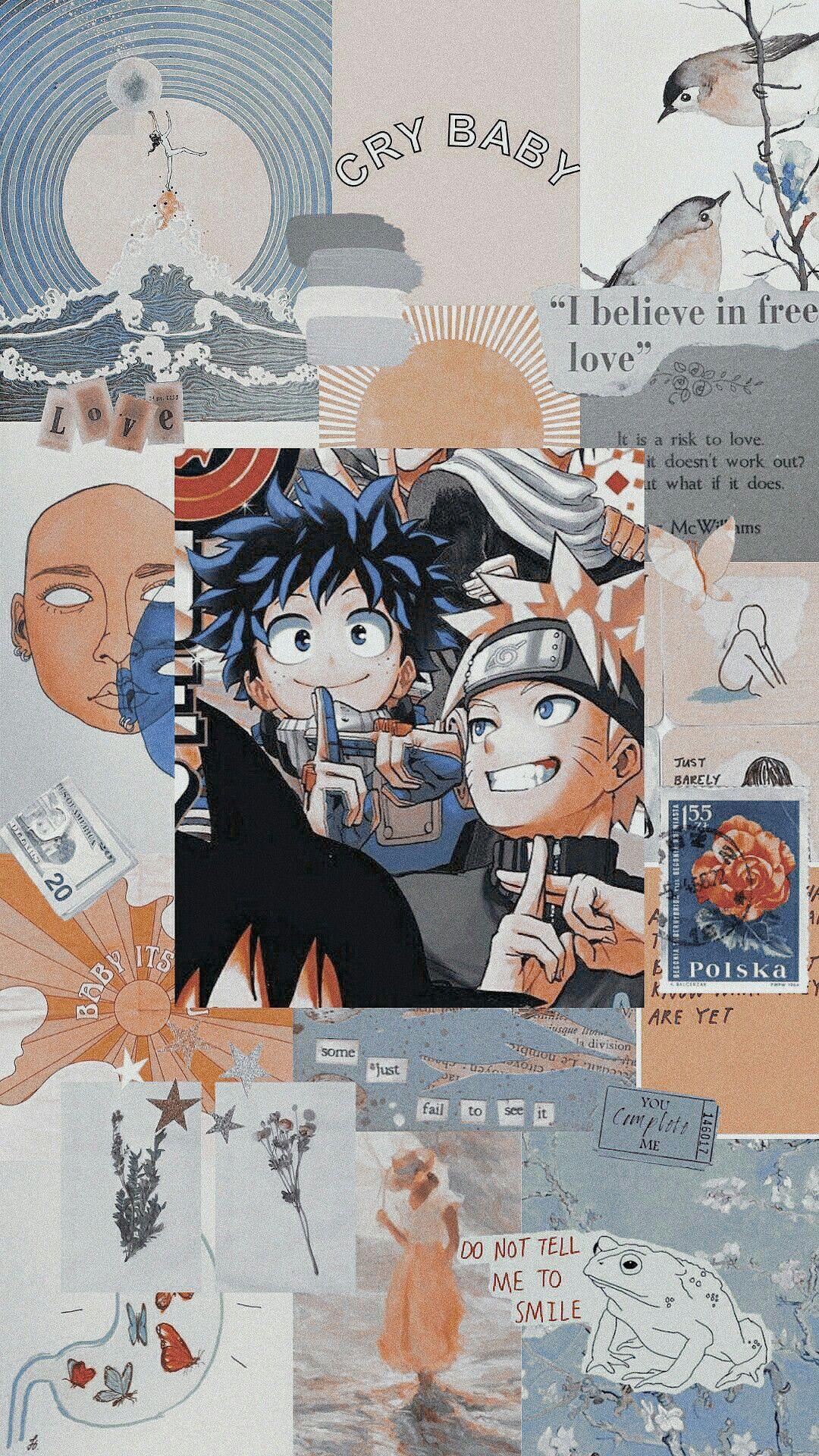 1080x1920 Deku and Naruto. Anime wallpaper, Anime wallpaper iphone, Aesthetic anime