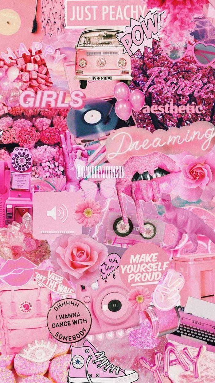 700x1244 Pink Palette Cute Wallpaper For Girls Qoutes 90s Inspired Wallpaper