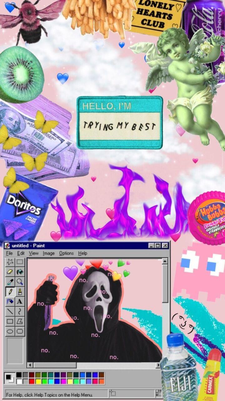 720x1280 90s Aesthetic Cartoon Icon Wallpaper Wallpaper Portal