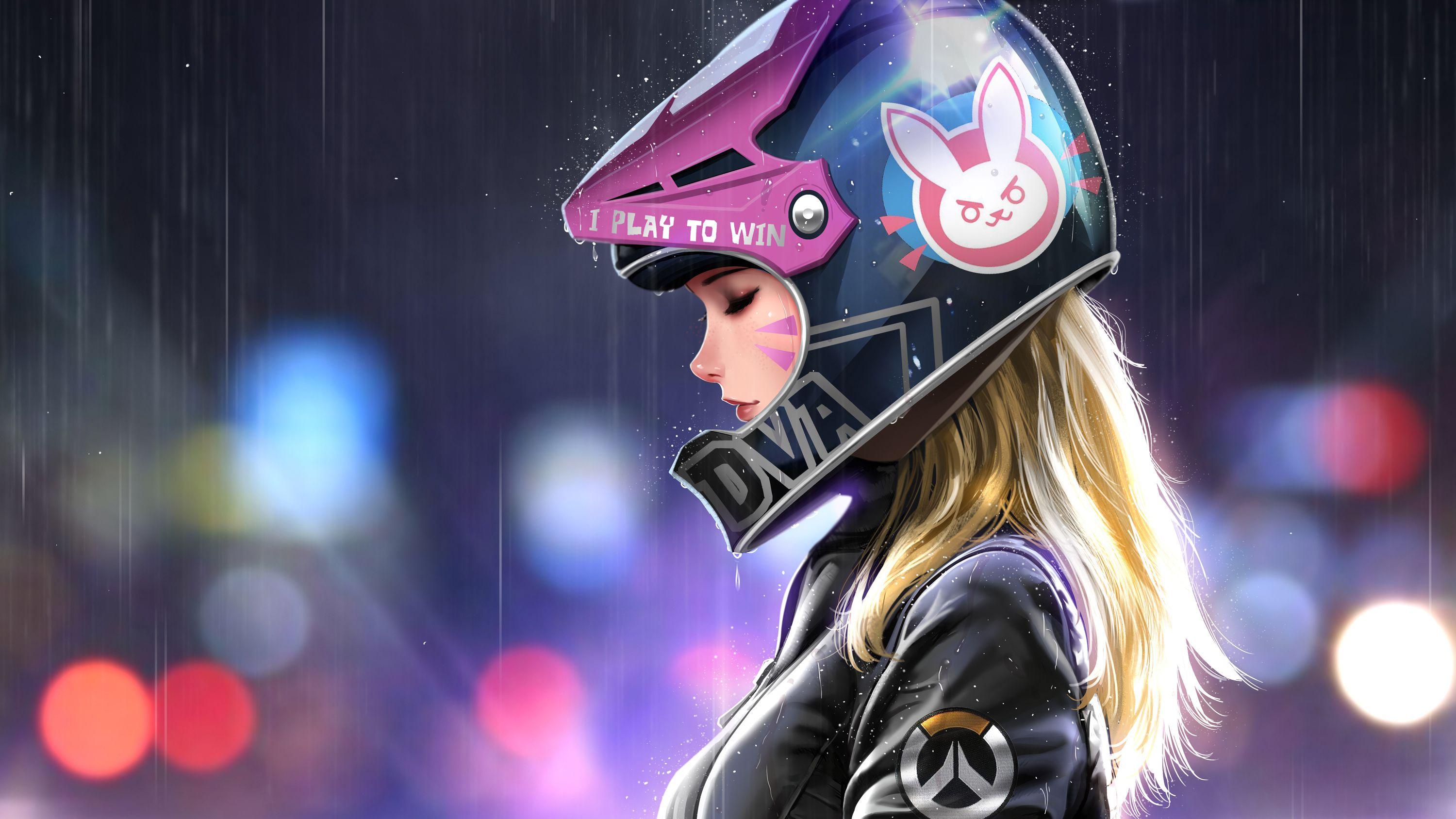 3000x1688 Biker Girl Wallpaper HD