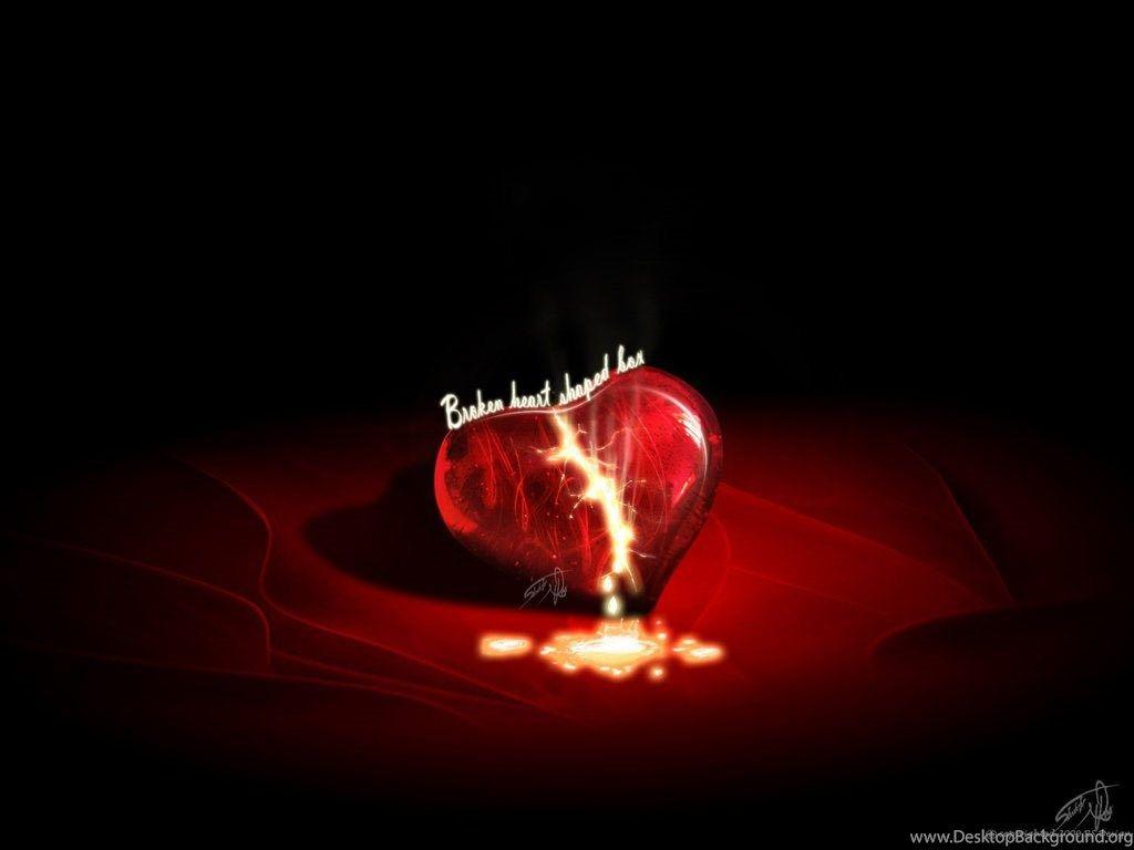 1024x768 Black Background Broken Heart Image HD Wallpaper Portal