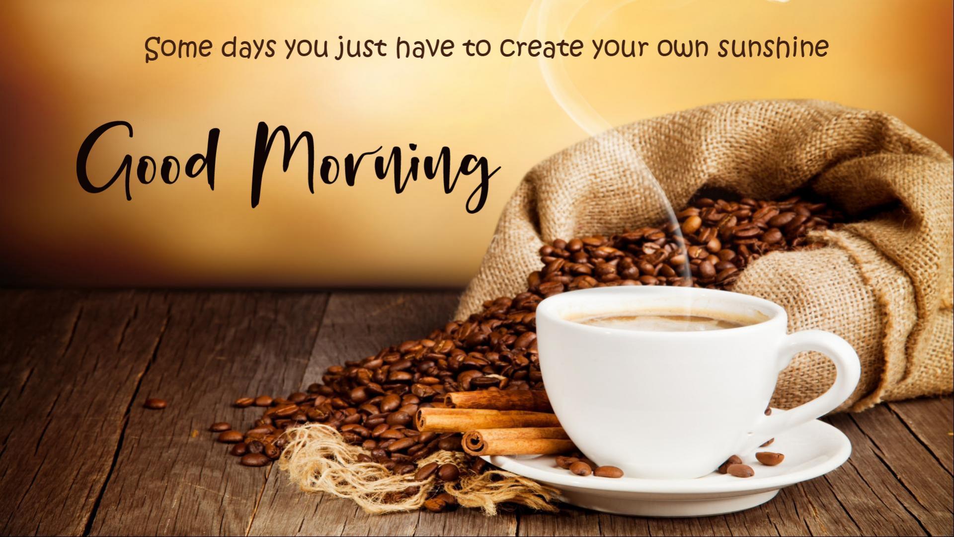 1920x1080 Good Morning Coffee Quotes HD Wallpaper for Laptops and Smartphones
