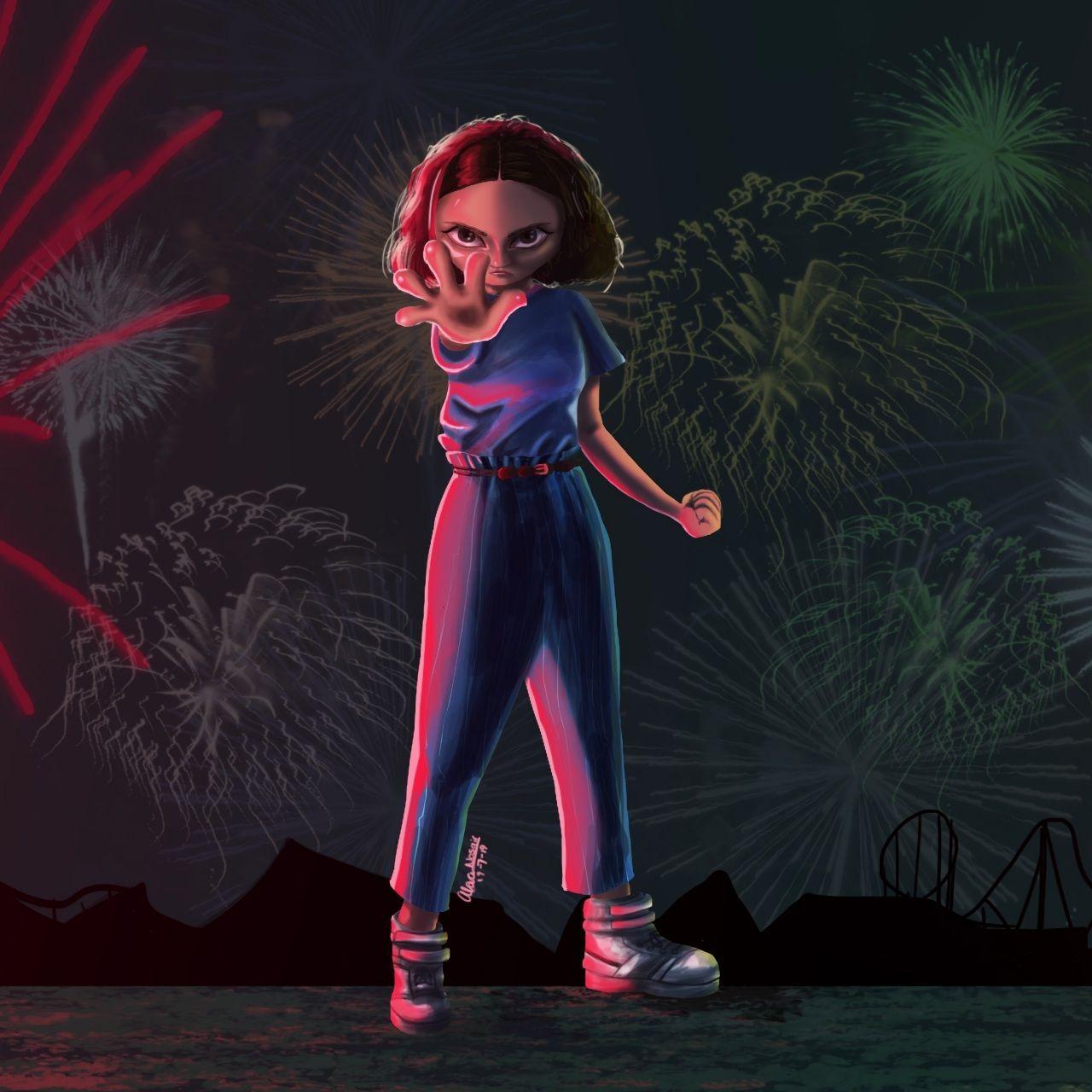 1280x1280 Wallpaper 4k Stranger Things Eleven Fan Art Stranger Things Eleven 4k wallpaper
