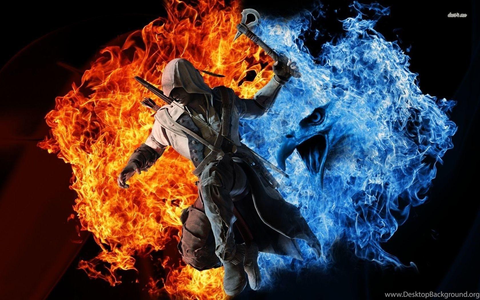 1680x1050 Edward Kenway On Fire And Water Wallpaper Game Wallpaper Desktop Background