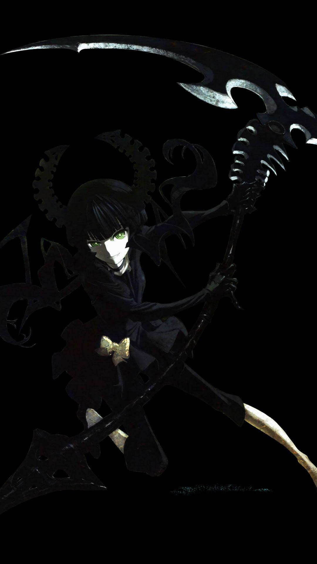 1080x1920 Black Rock Shooter Mobile Background