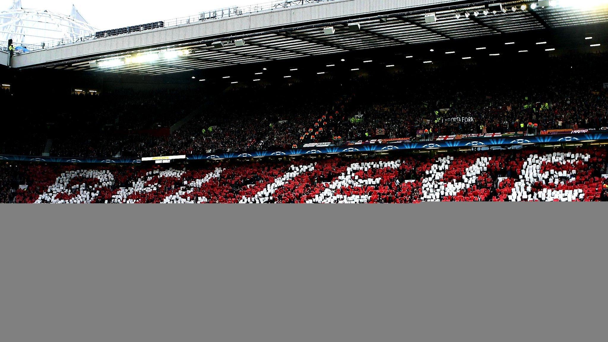 2048x1152 Man Utd Old Trafford Stadium Believe Choreography Wallpaper United Wallpaper HD For Pc