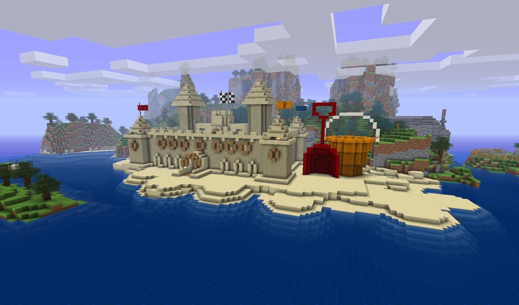 1680x988 Wallpaper Minecraft Sand Castle Building Gallery 1680x988