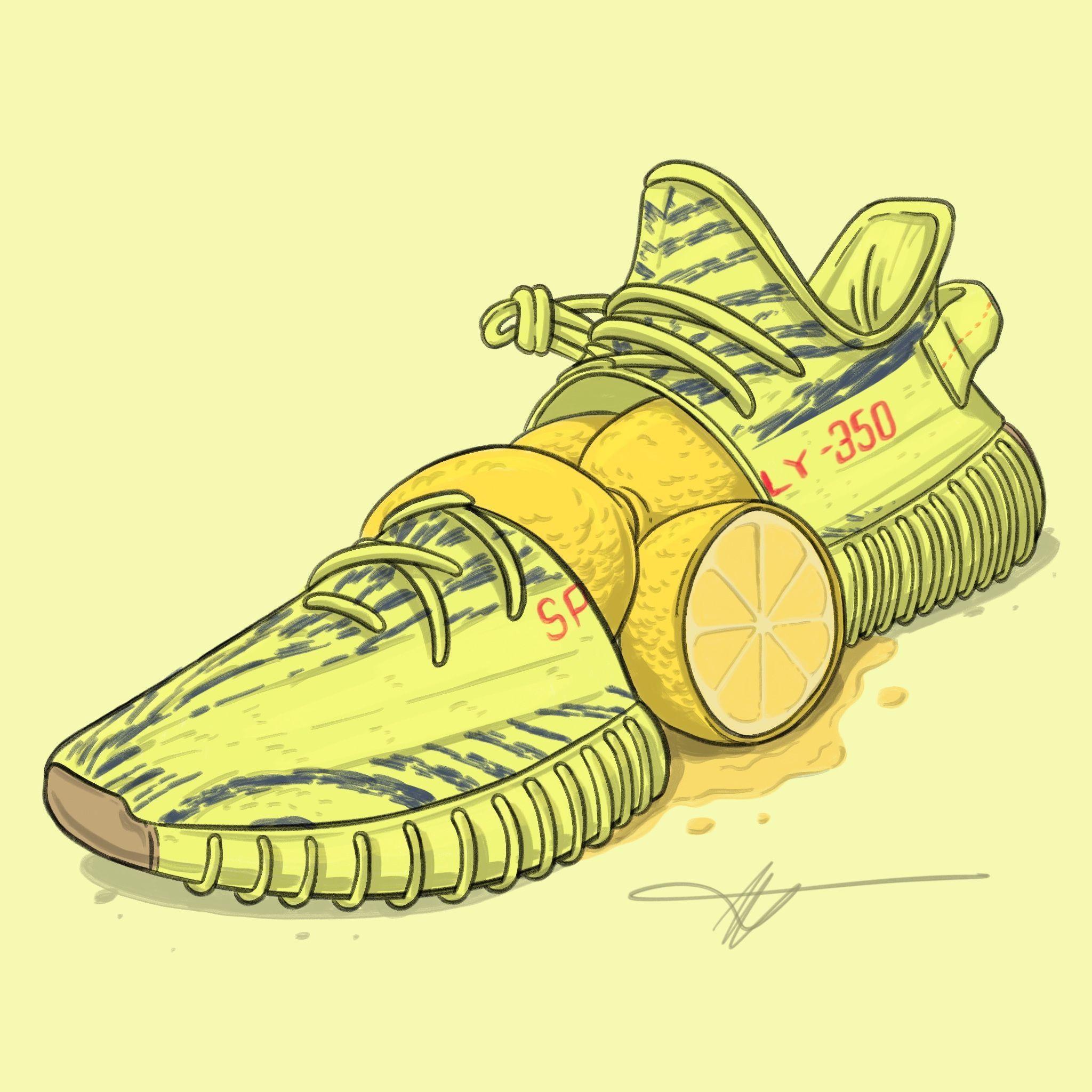 2048x2048 Yeezy 500 Cartoon .
