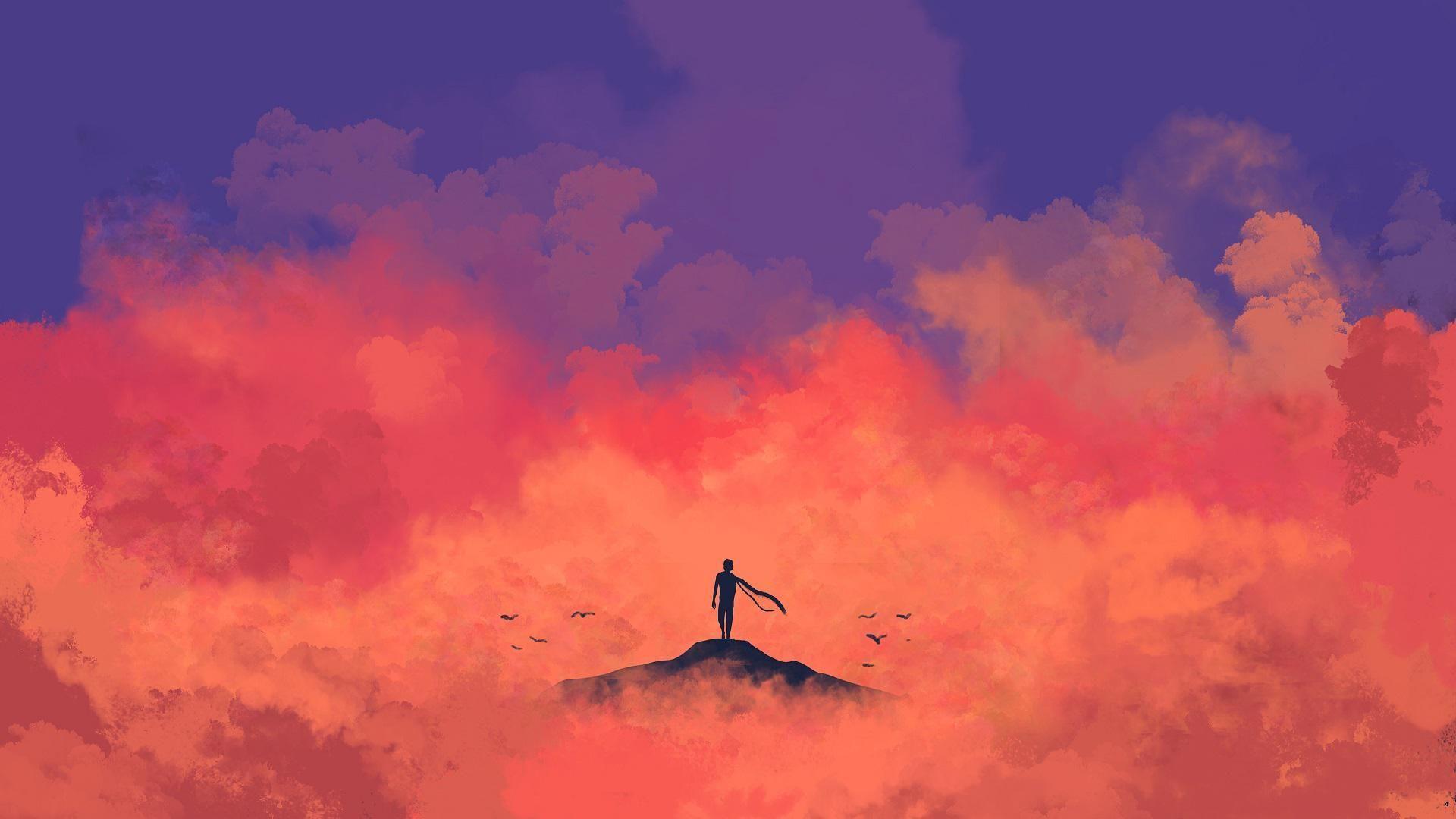 1920x1080 Alone (1920x1080). Minimal wallpaper, Minimalist wallpaper, Anime wallpaper phone