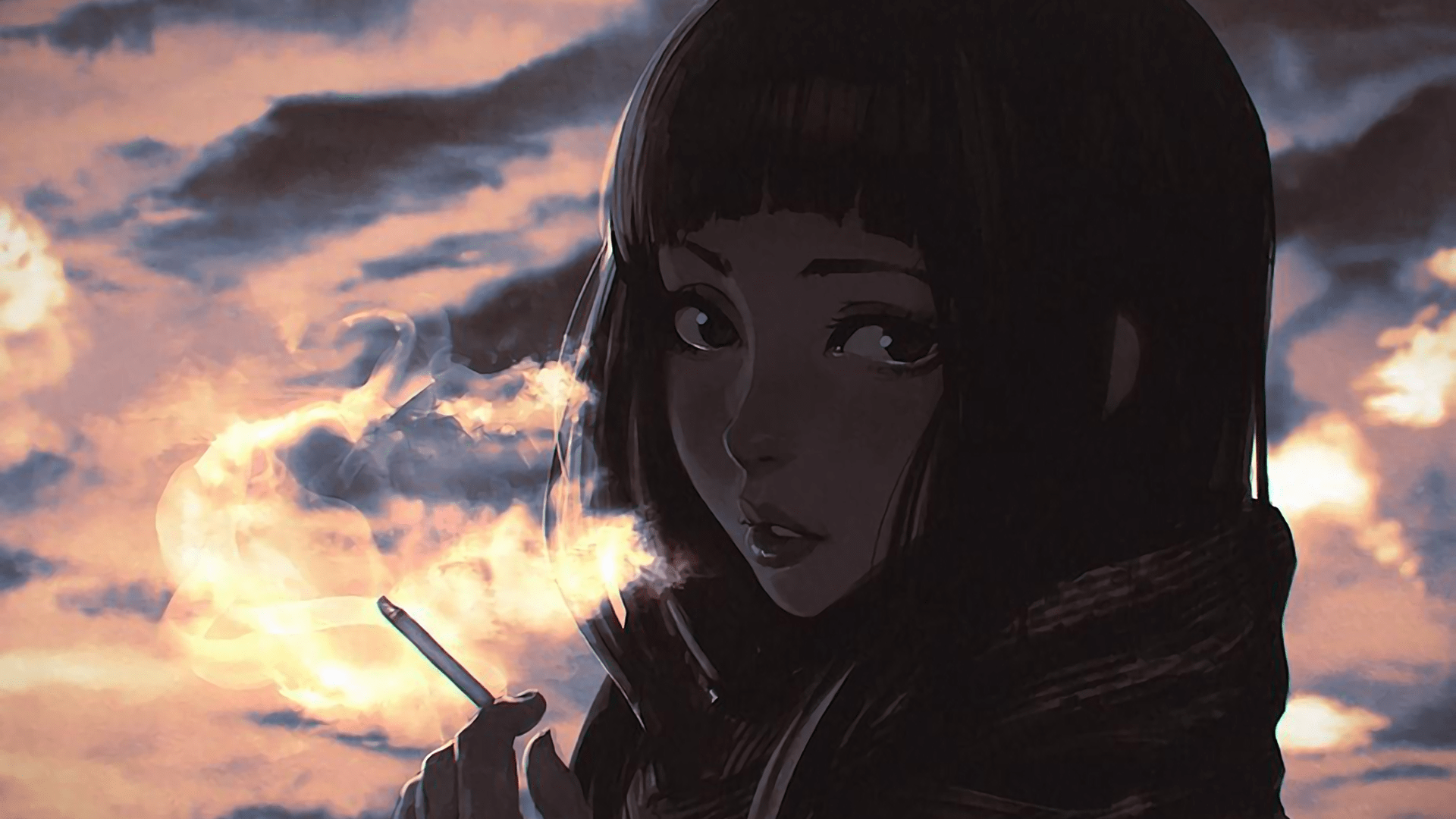 1920x1080 Anime Smoking Wallpaper .