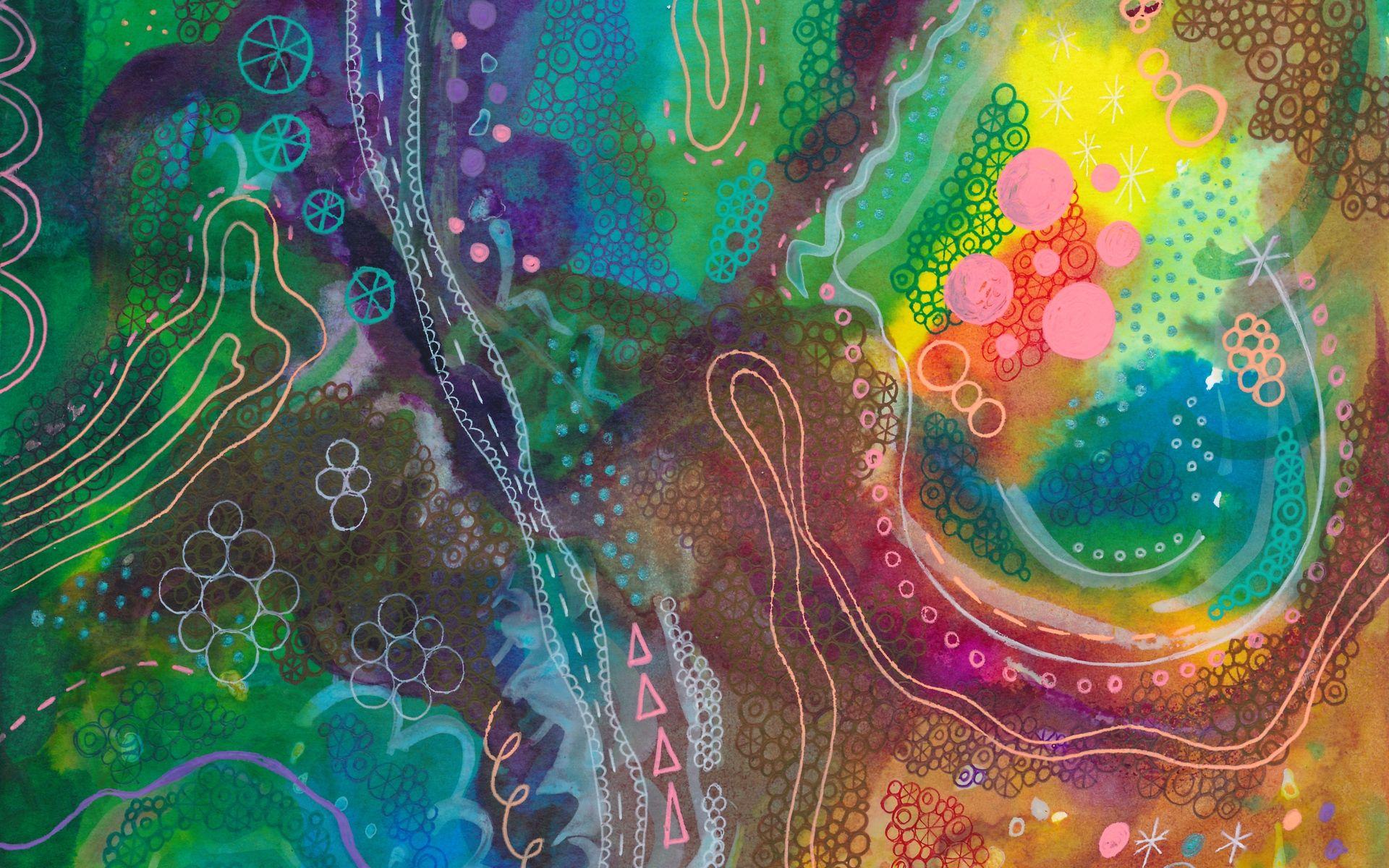 1920x1200 Wallpaper Watercolor, Paint, Patterns, Lines, Abstract, Background HD 1920x1080 Watercolor