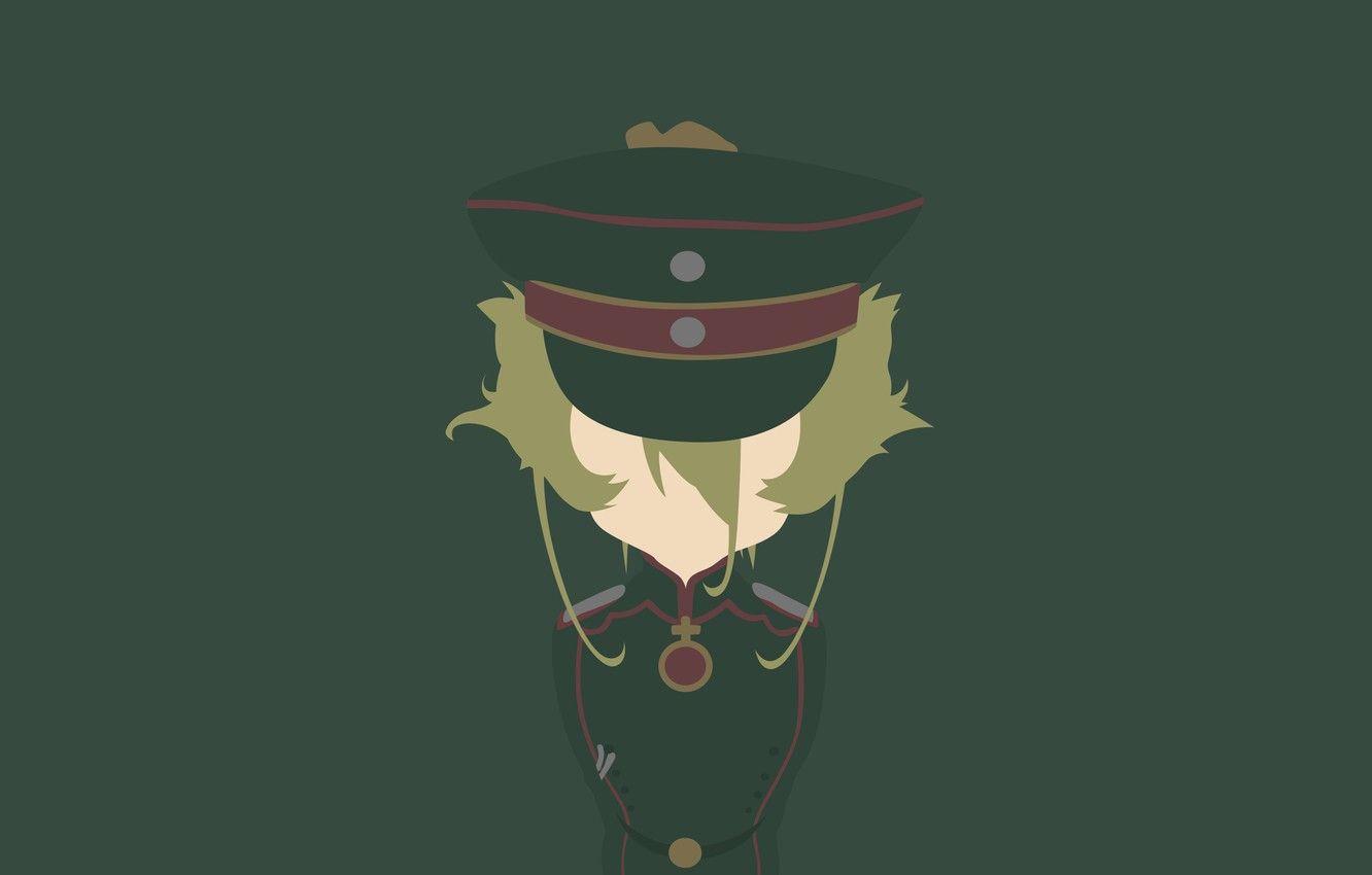 1332x850 Wallpaper girl, soldier, minimalism, military, war, anime, blonde, asian, manga, oriental, asiatic, powerful, strong, uniform, seifuku - for desktop, section минимализм