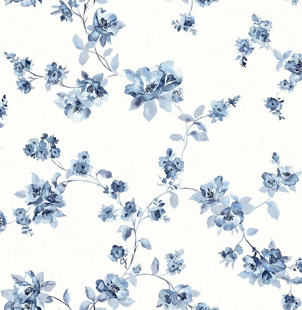 1000x1024 Chesapeake 3115 24481 Cyrus Floral Wallpaper, Blue