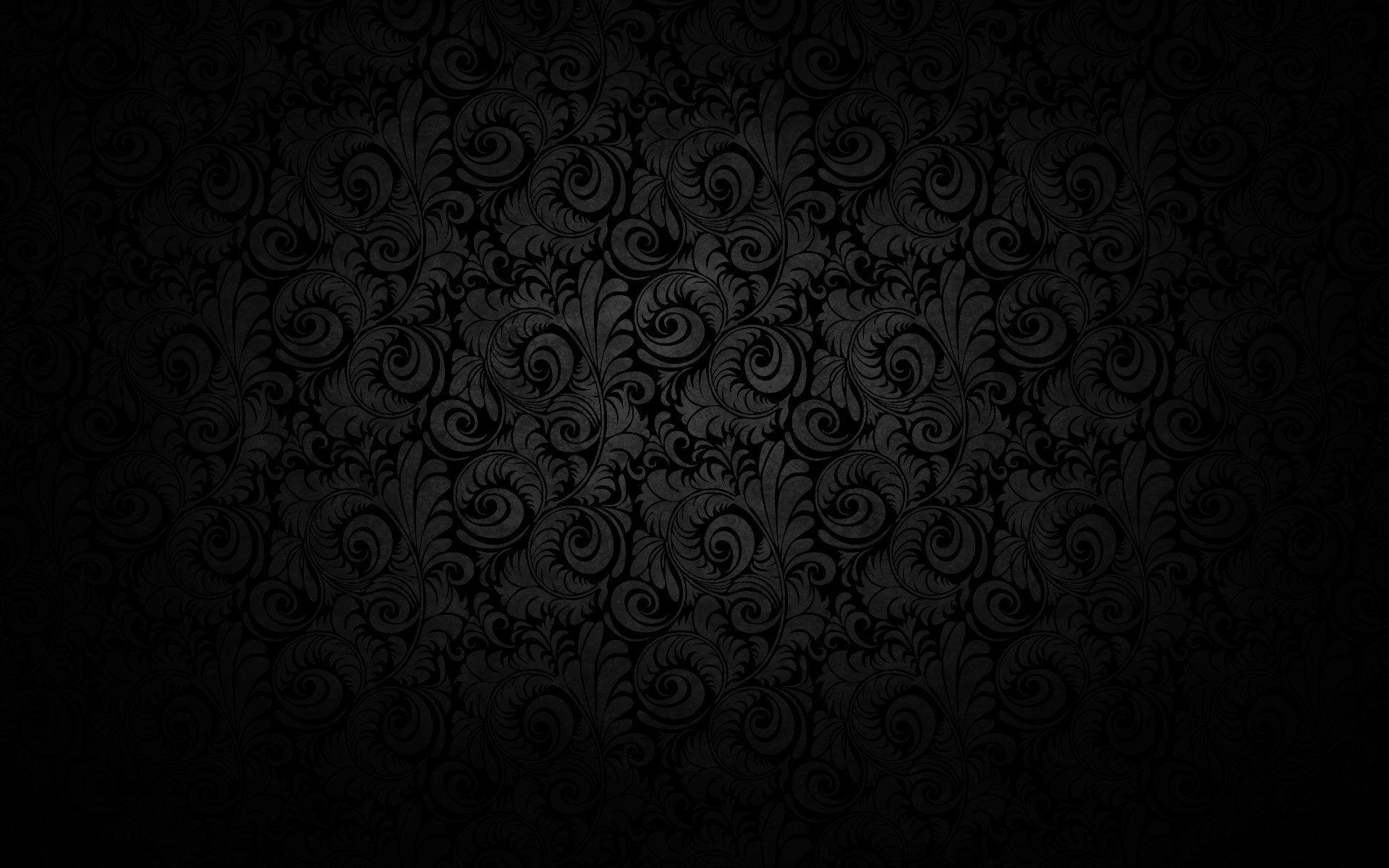 1920x1200 Black Floral Background
