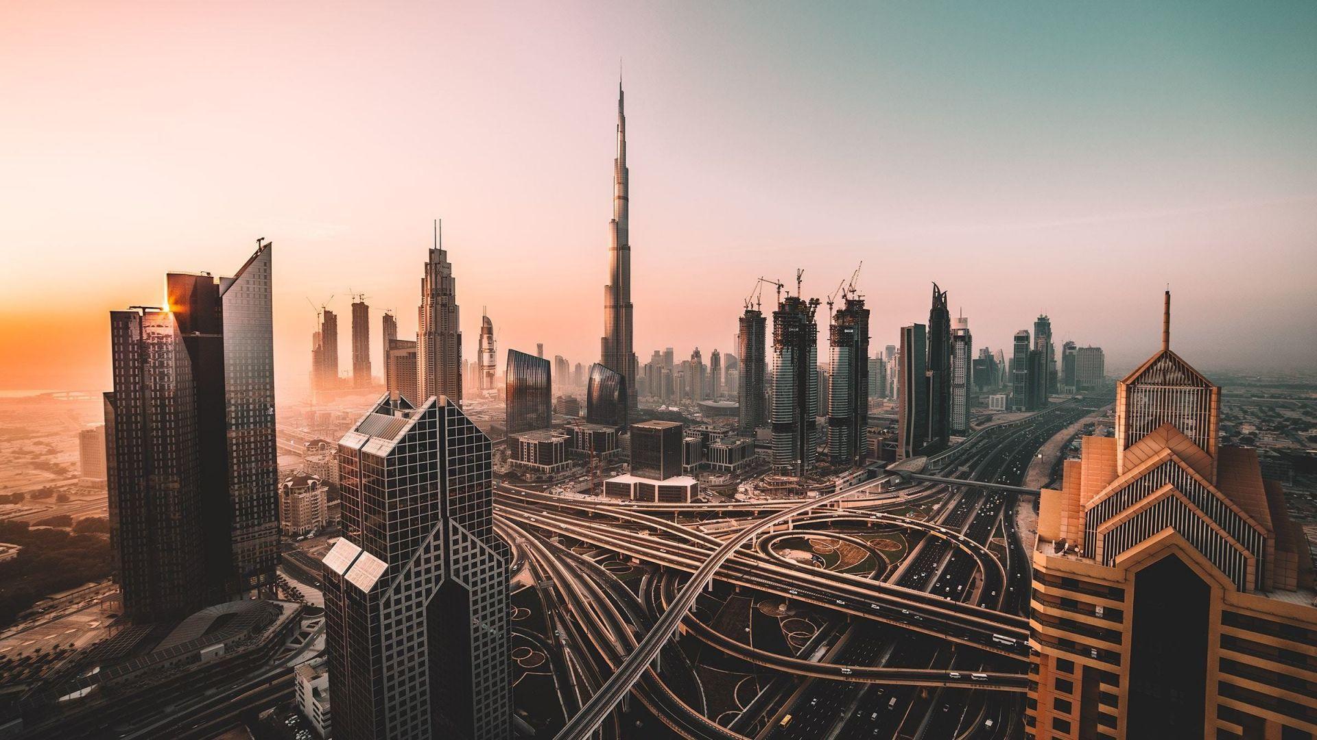 1920x1080 Desktop Wallpaper Dubai, Skyline, Cityscape, Skyscrapers, Buildings, Burj Khalifa, HD Image, Picture, Background, 64ea2b