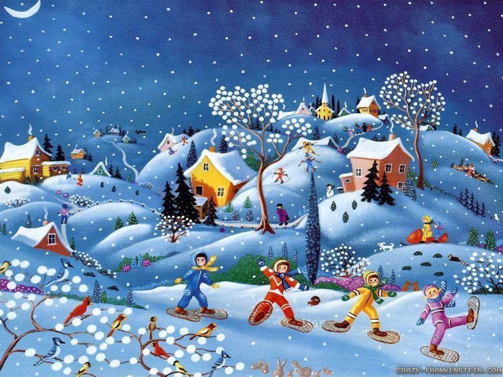 1024x768 Winter Christmas Wallpaper