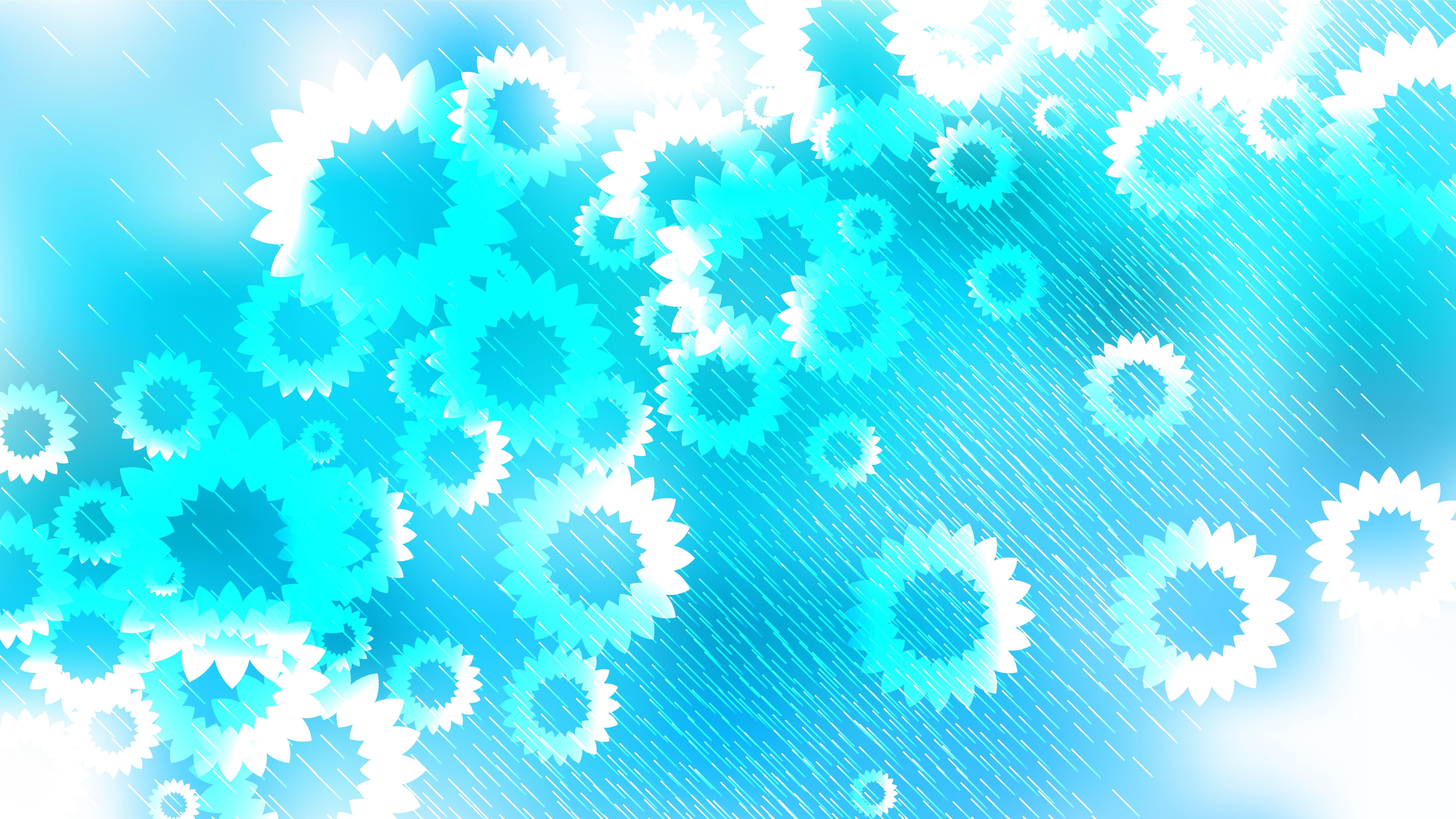 8000x4500 Free Blue and White Floral Background Vector Art