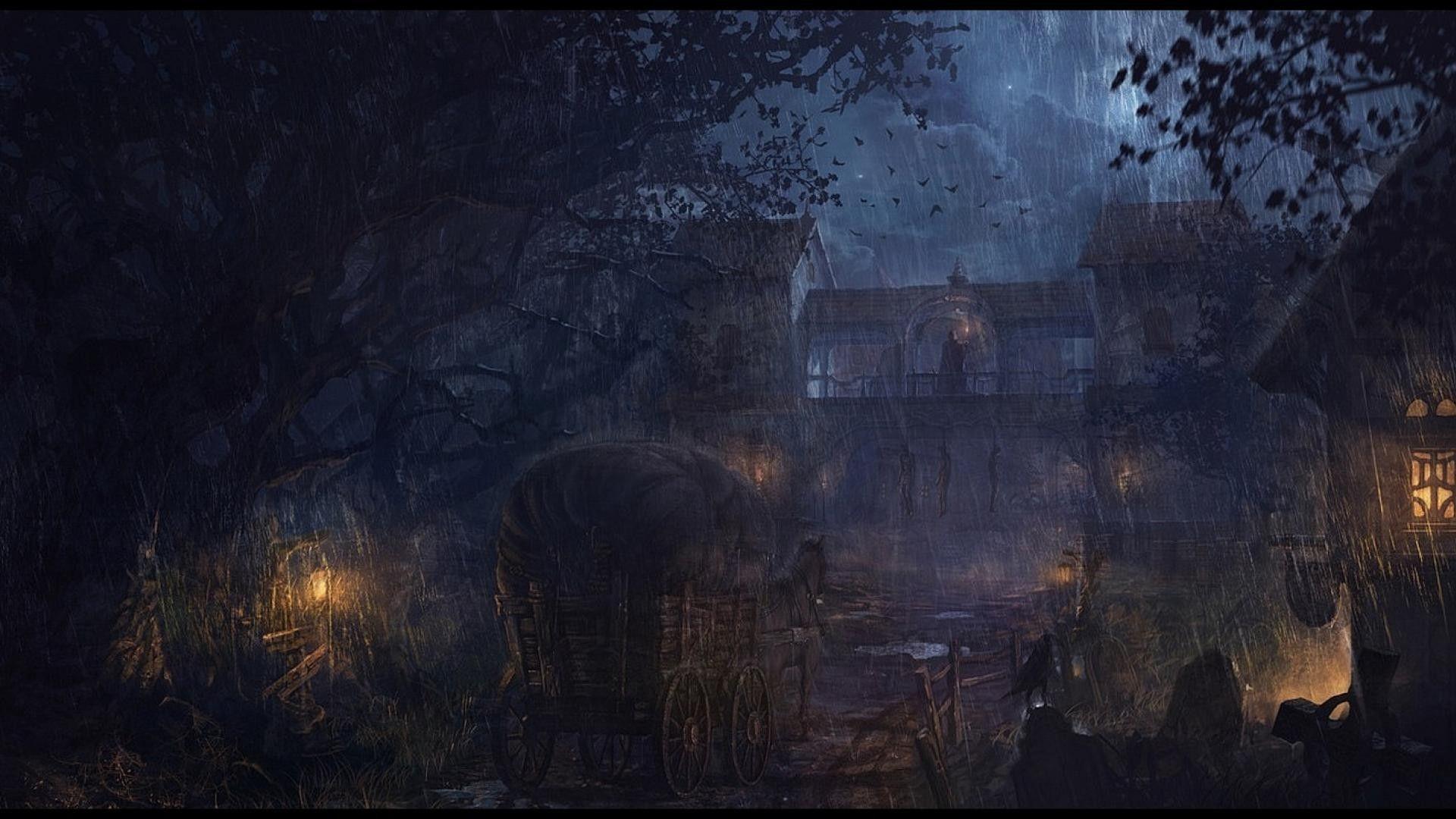 1920x1080 Fantasy Town Wallpaper