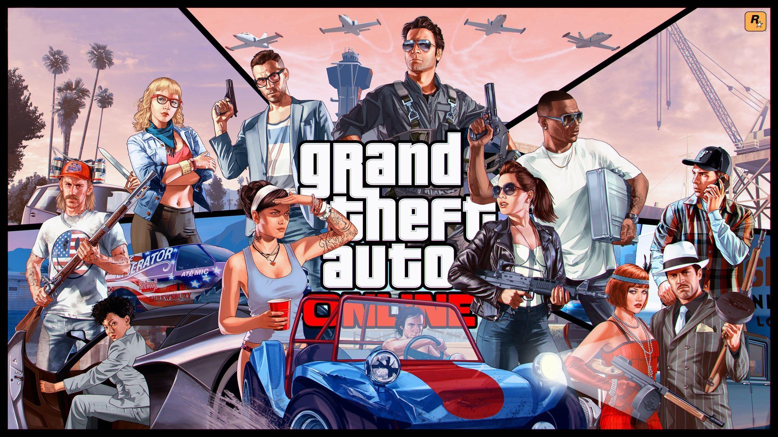 2560x1440 GTA V Online Wallpaper