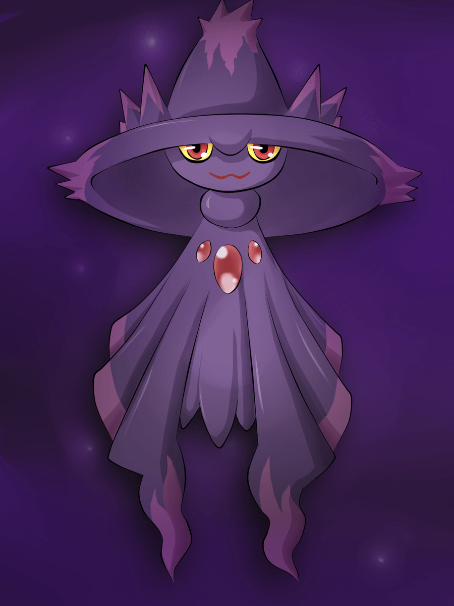 900x1200 Mismagius By Chi Chirumiru. Ghost Pokemon, Pokemon Drawings, Pokemon