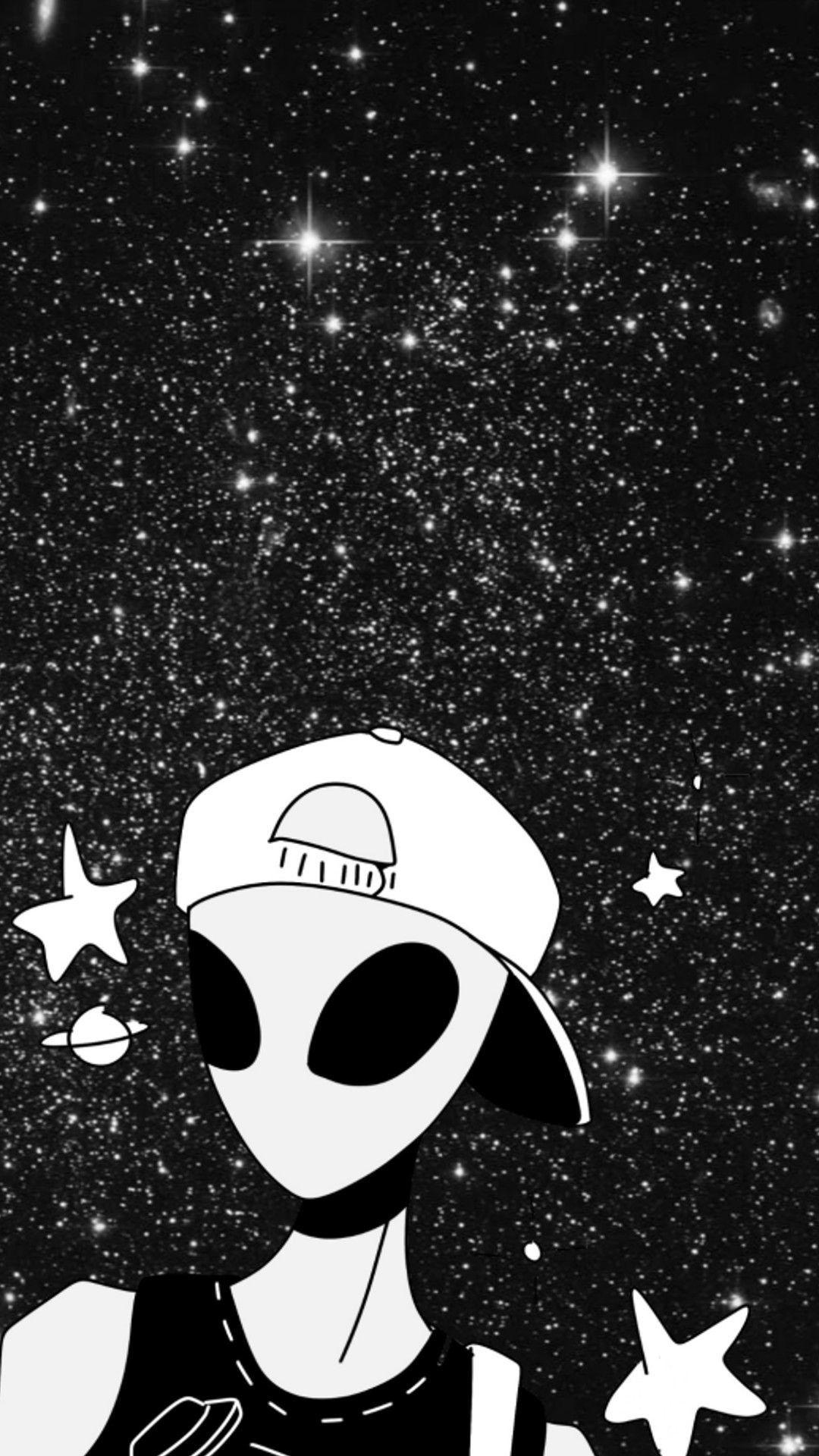 1080x1920 Cartoon Cool Alien Wallpaper