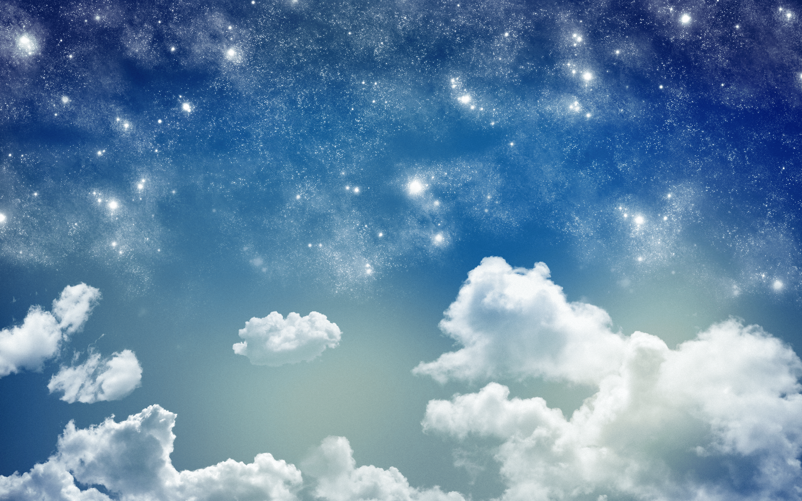 2560x1600 Clouds, stars Wallpaper