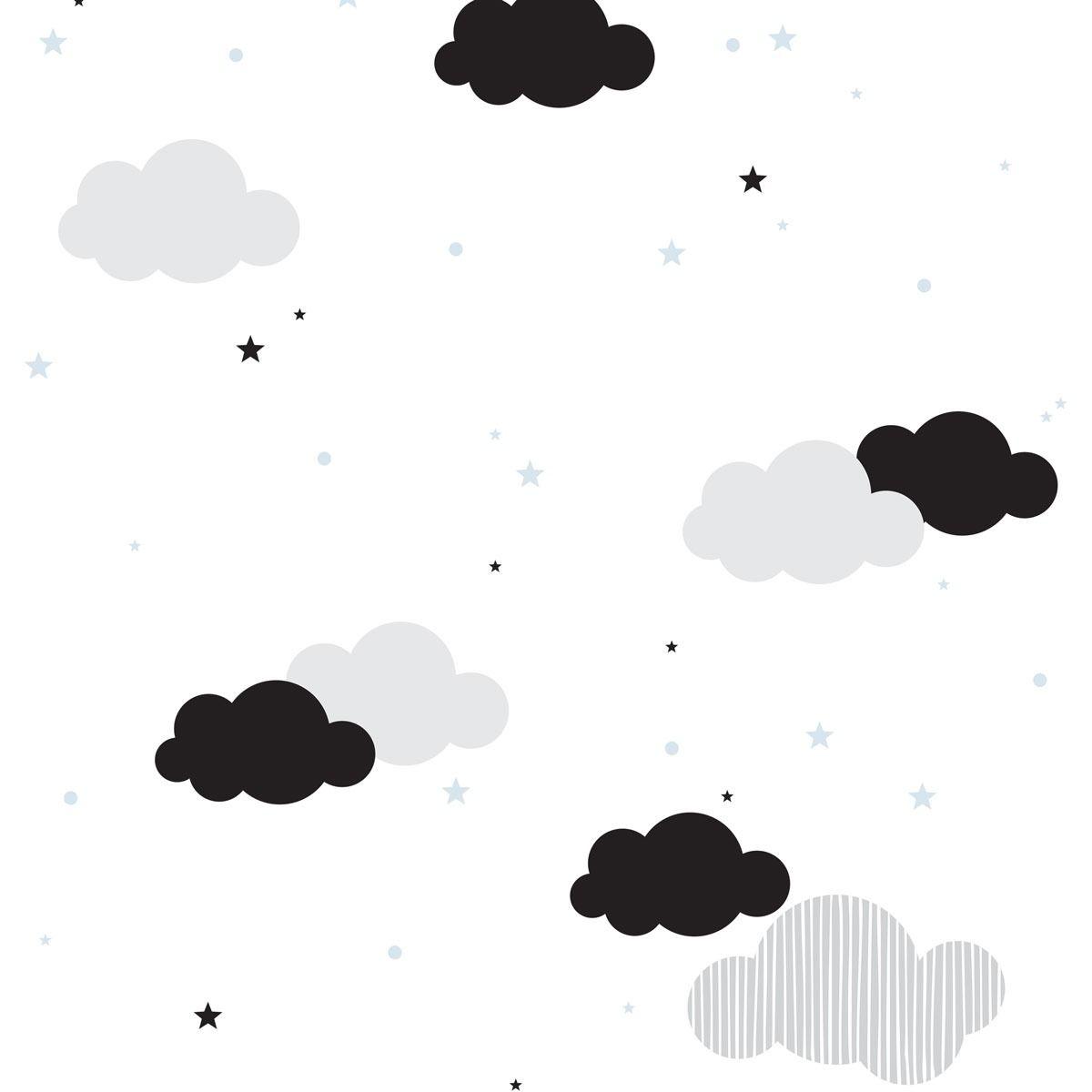 1200x1200 Clouds And Blue Stars Wallpaper.com wallstickers and wallpaper store