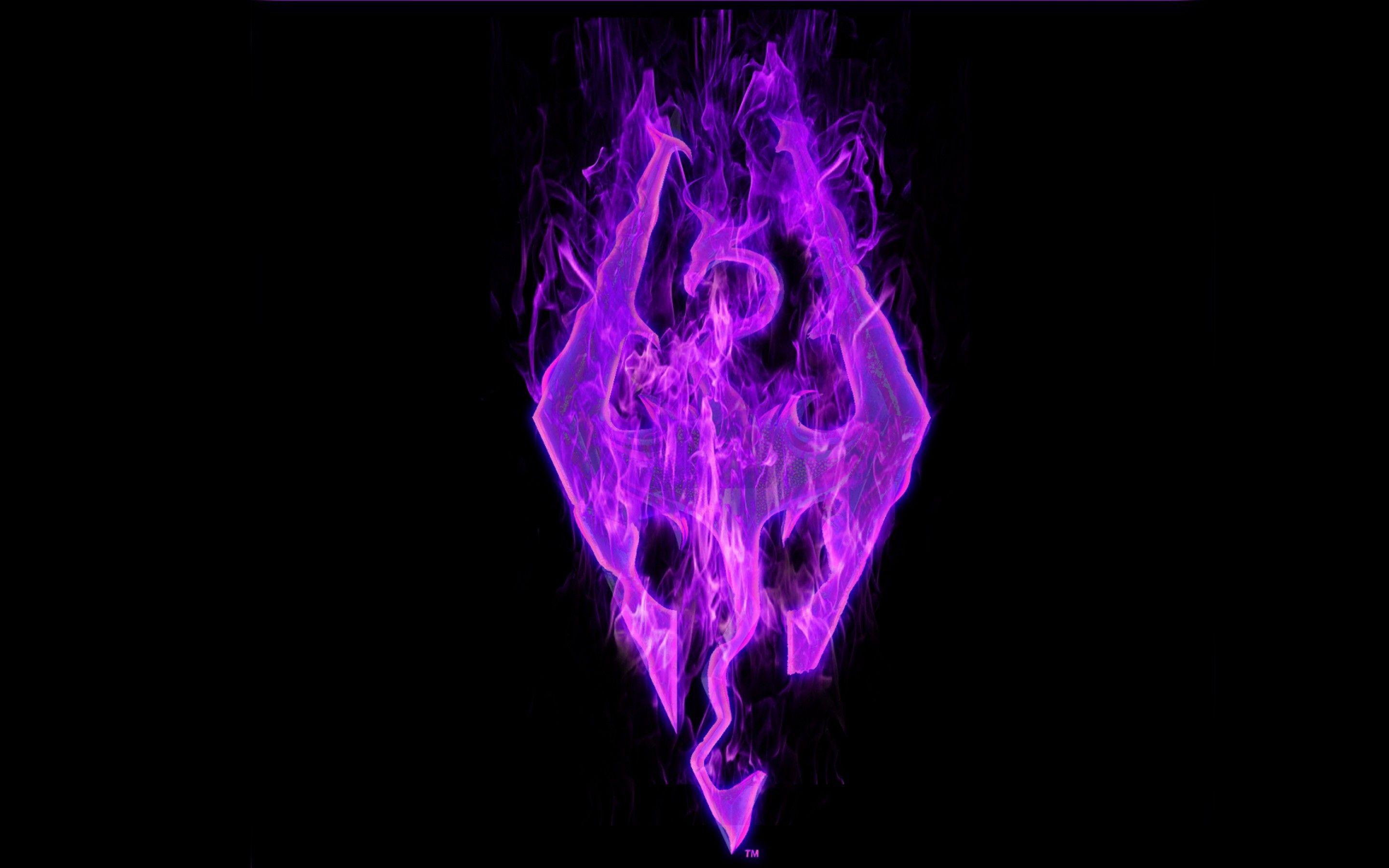 2880x1800 iPhone Purple Dragon Wallpaper