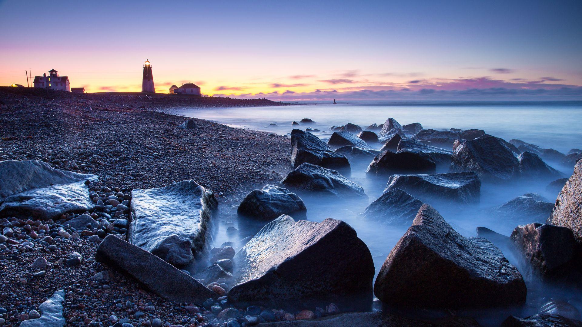 1920x1080 Beautiful Rocky Shore Wallpaper