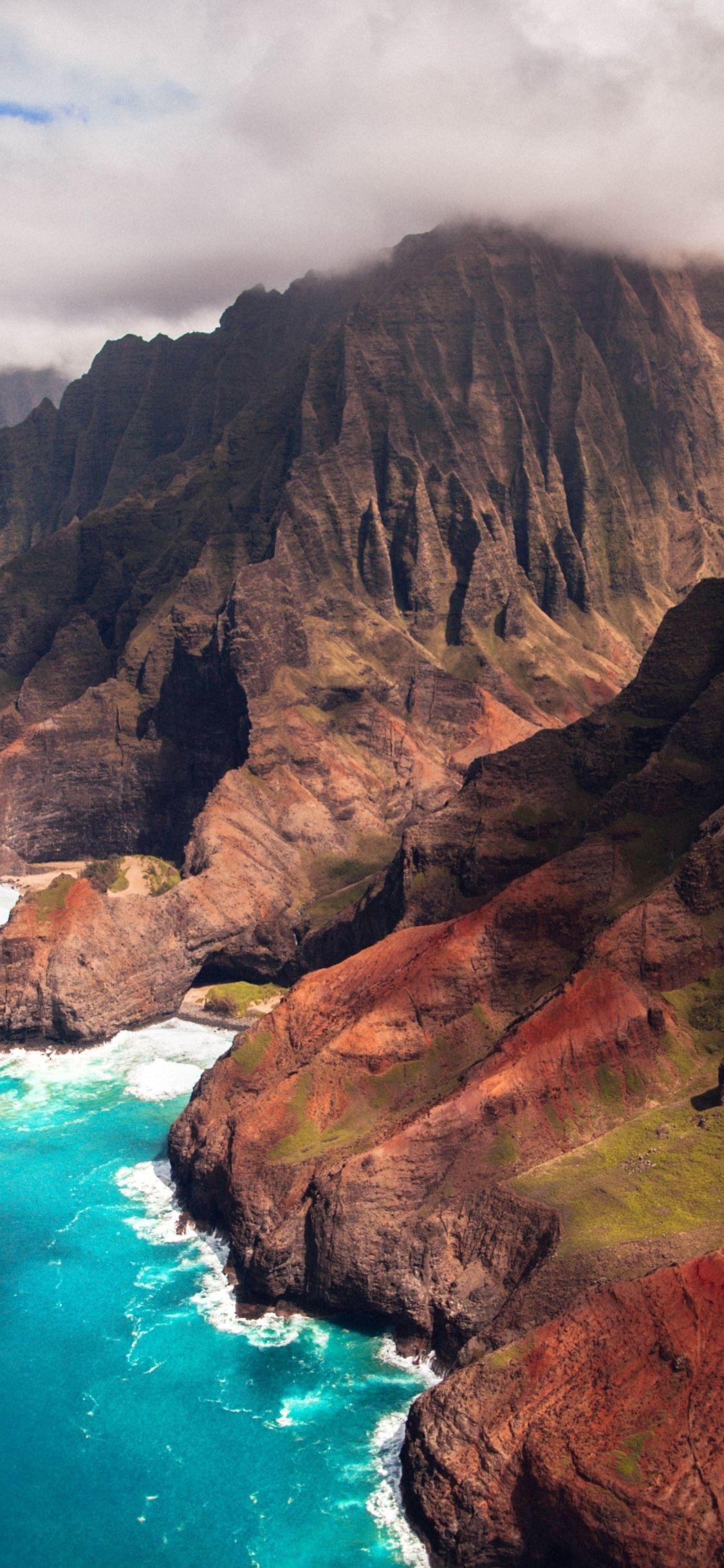 1125x2436 Download 1125x2436 wallpaper rocky coast, mountains, sea, nature, iphone x 1125x2436 HD image, background, 20137