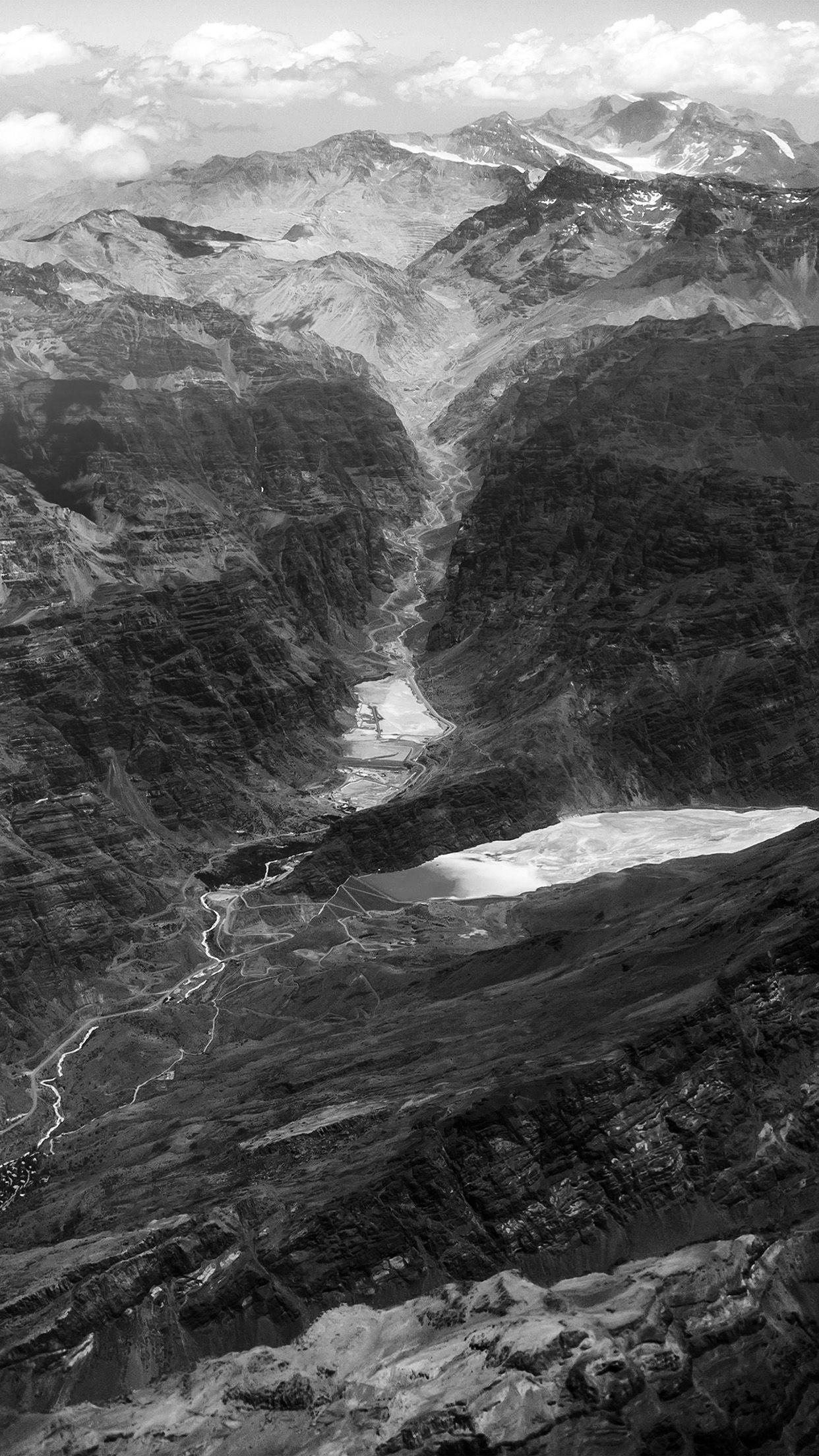 1242x2208 iPhone wallpaper. rocky mountain river nature summer bw dark