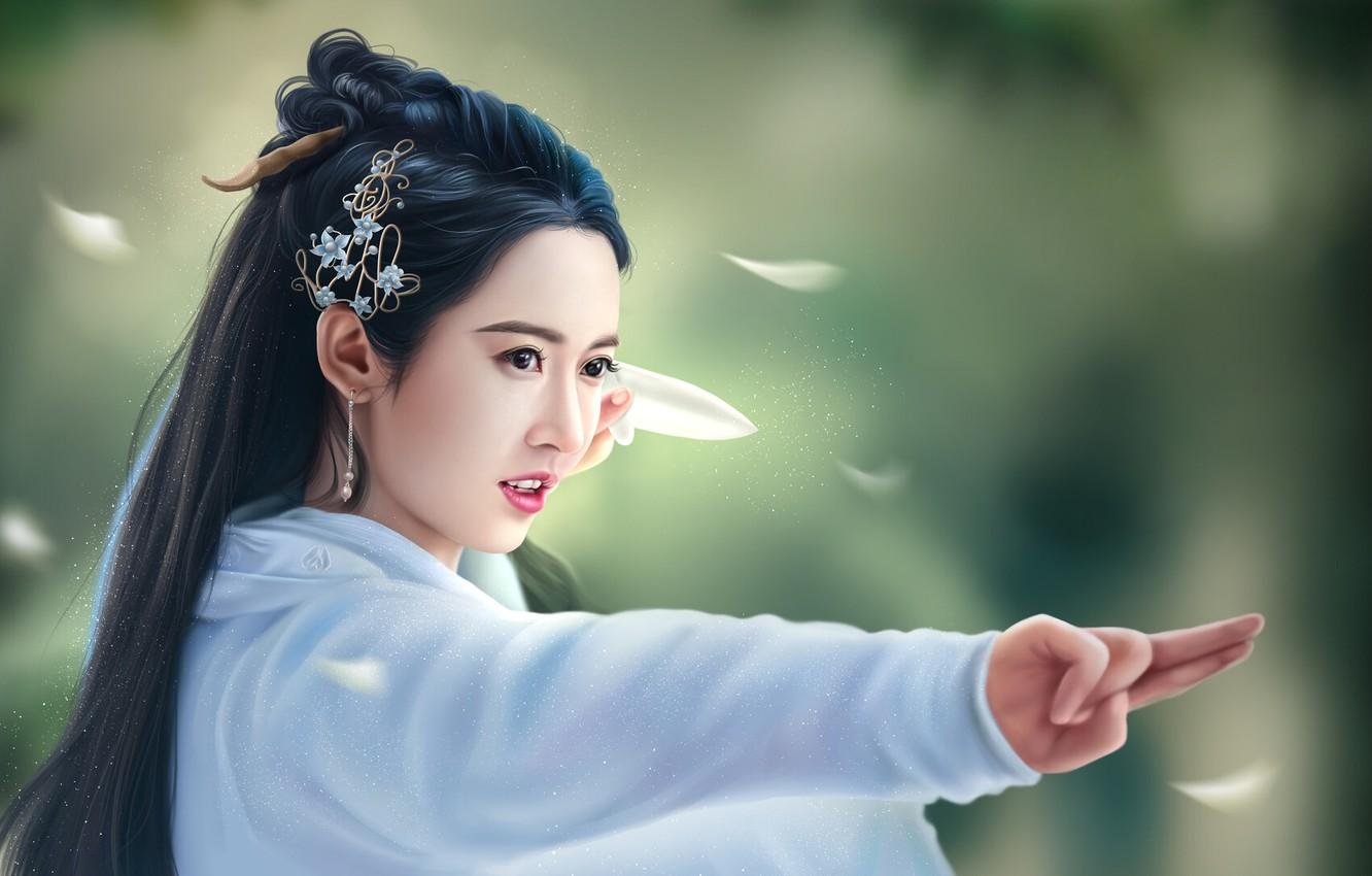1332x850 Chinese Woman Wallpaper