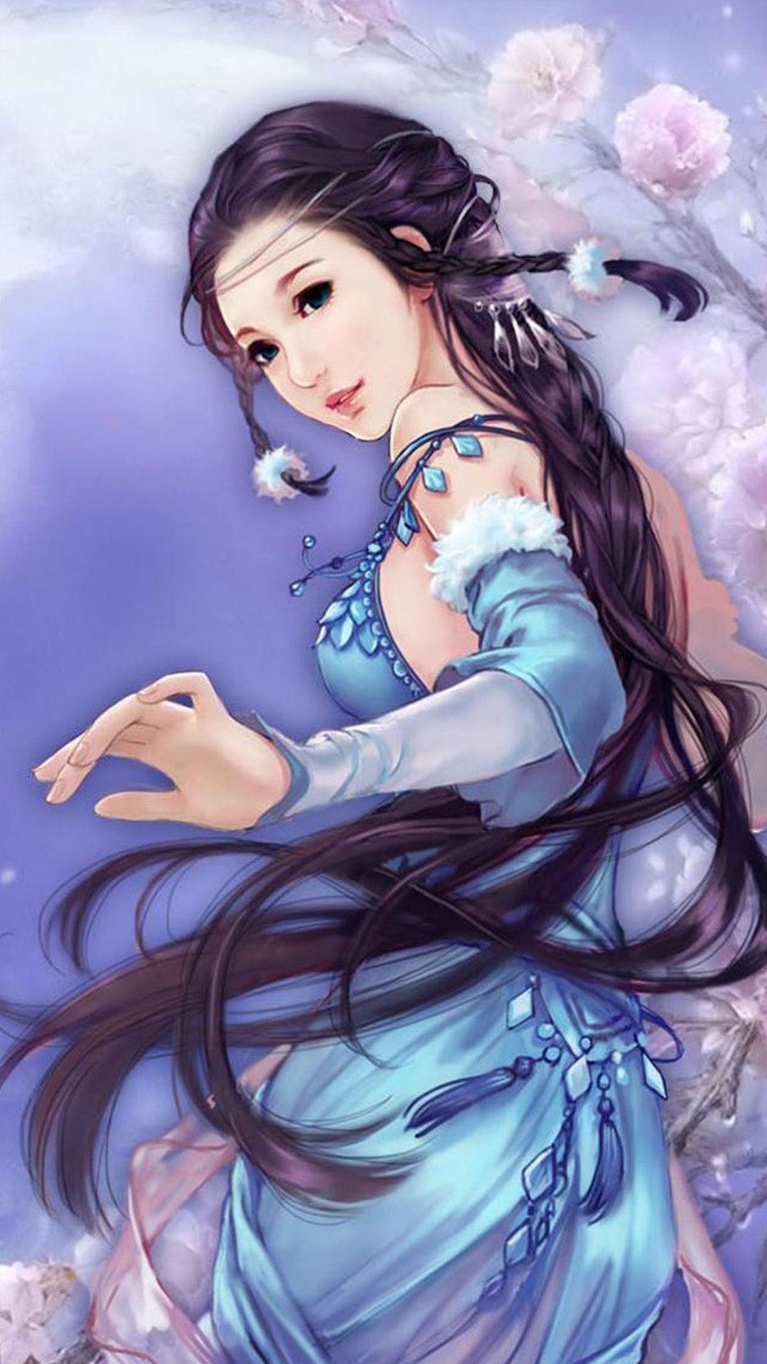 1080x1920 Anime Dreamy Fantasy Ancient Beauty iPhone 6 Wallpaper Download. iPhone Wallpaper, iPad wallpaper One-. Vintage asian art, Fantasy art, Beauty iphone wallpaper