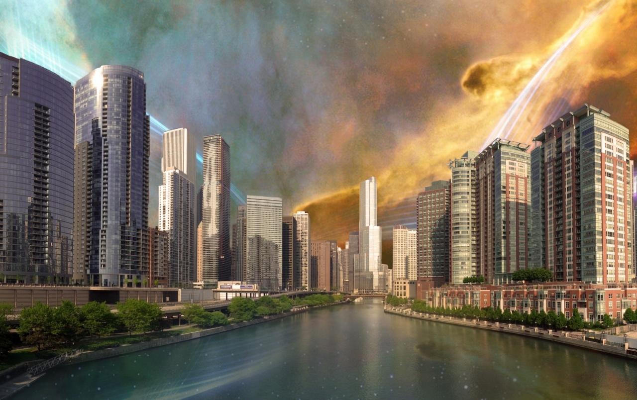 1280x804 Space City Nature River wallpaper. Space City Nature River