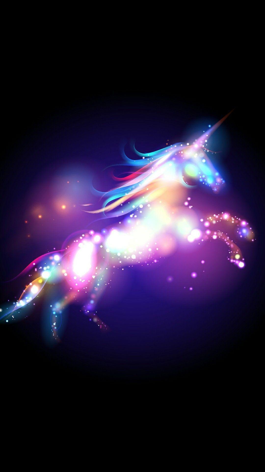 1080x1920 Black Unicorn Wallpaper