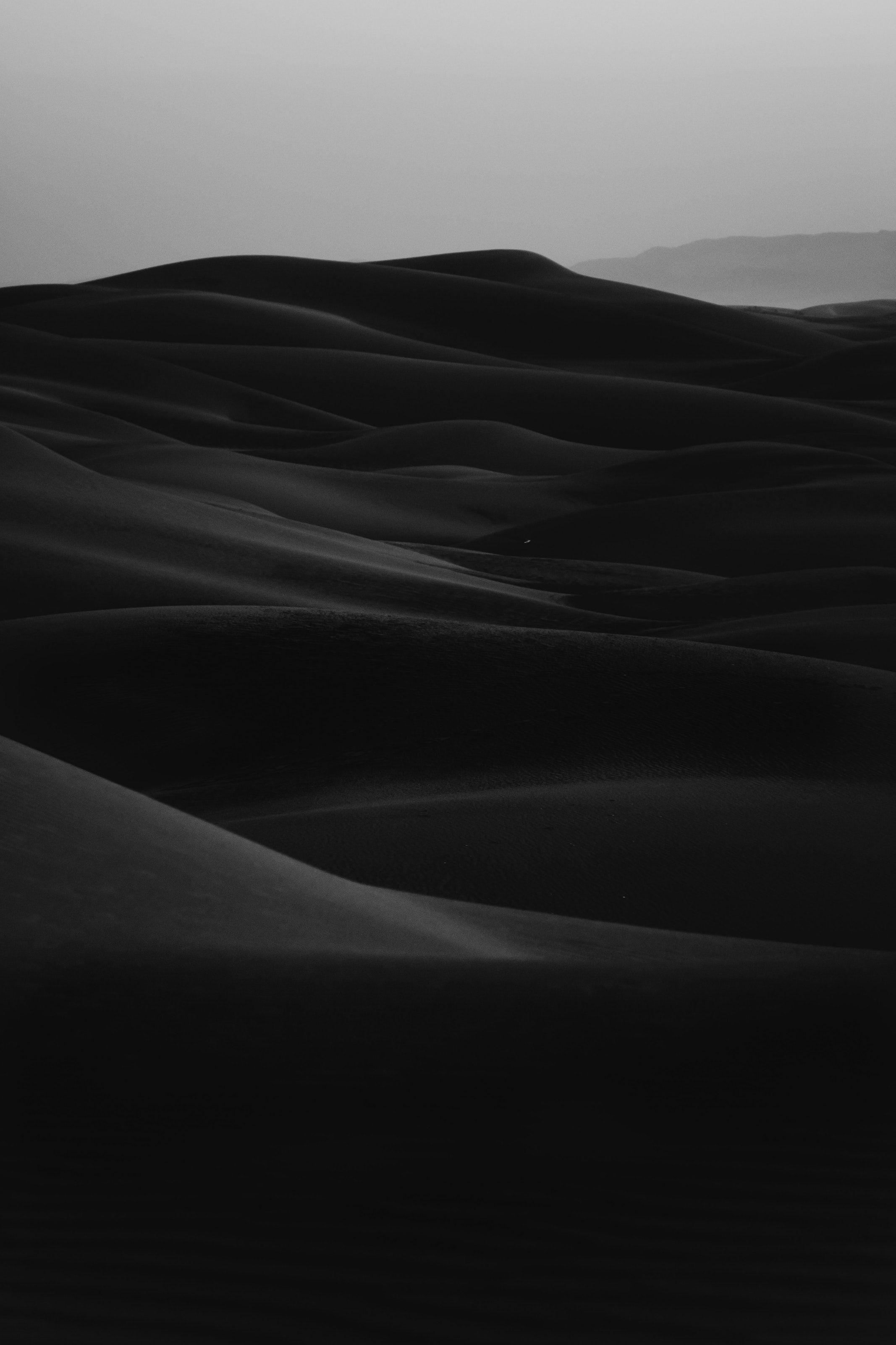 2134x3201 grayscale photo of desert. Black and white landscape, Black and white wallpaper, Black picture