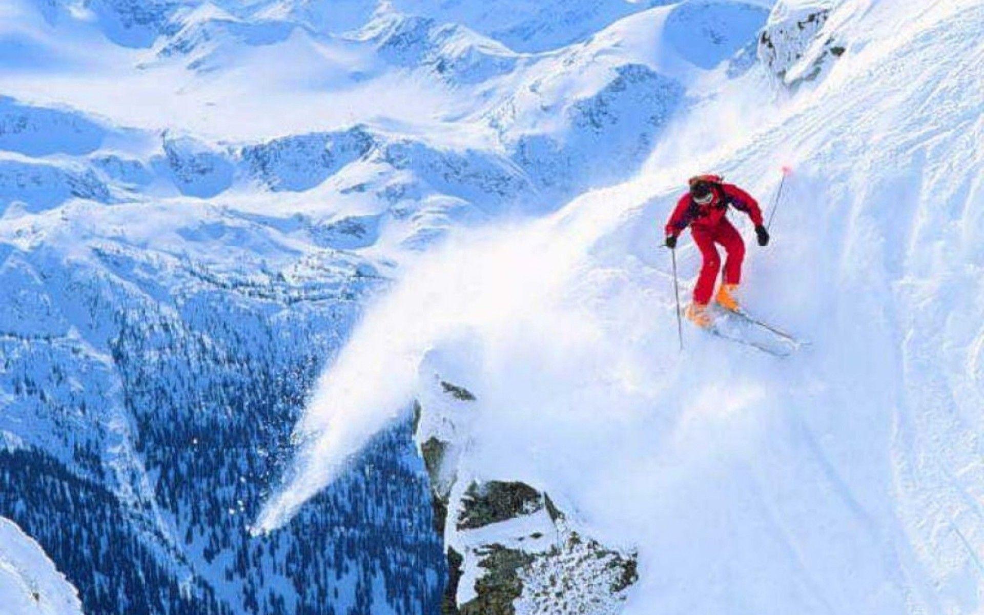 1920x1200 Skiing Desktop Background