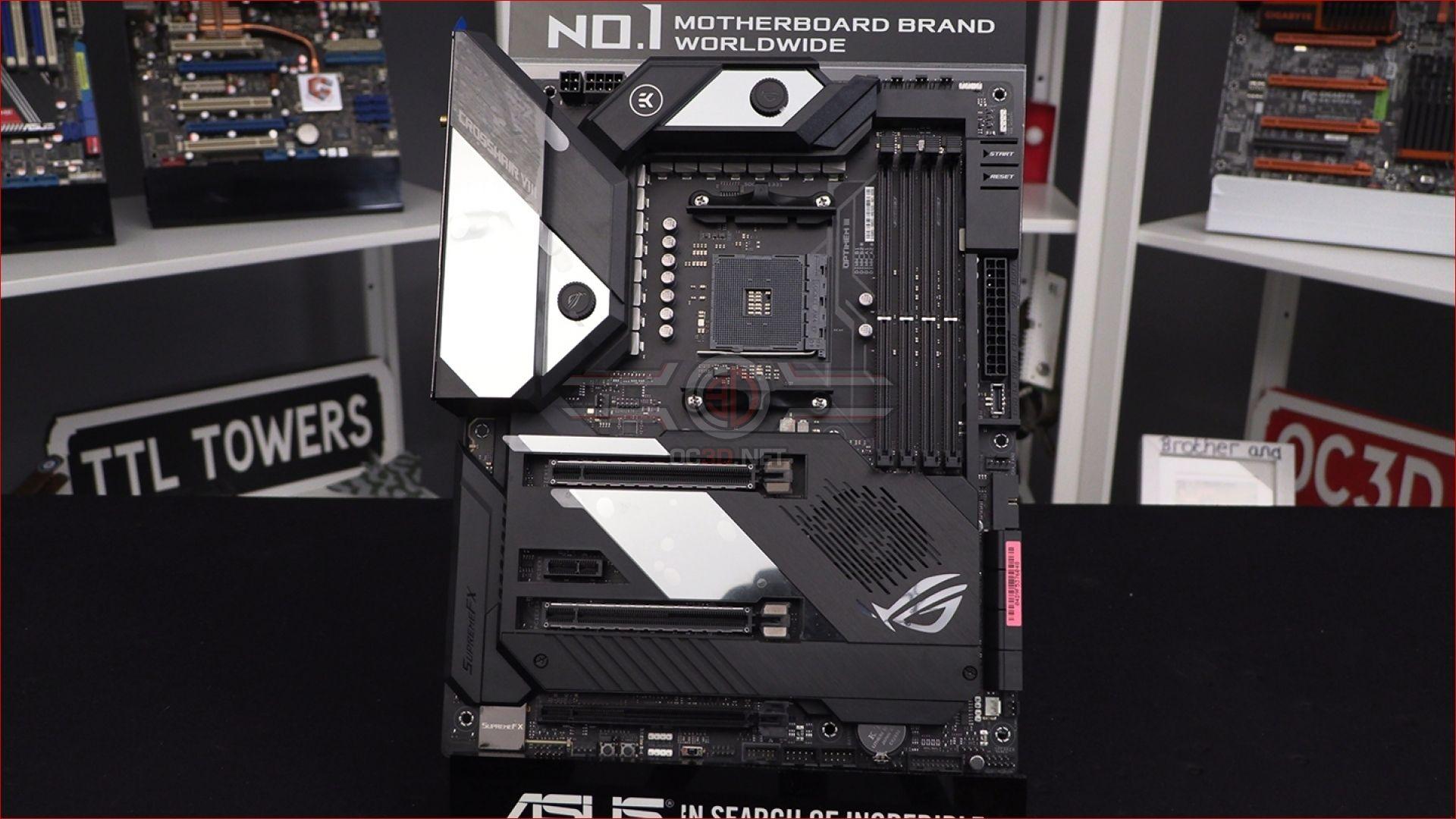 1920x1080 ASUS ROG Crosshair VIII Formula X570 Preview. Up Close. CPU & Mainboard