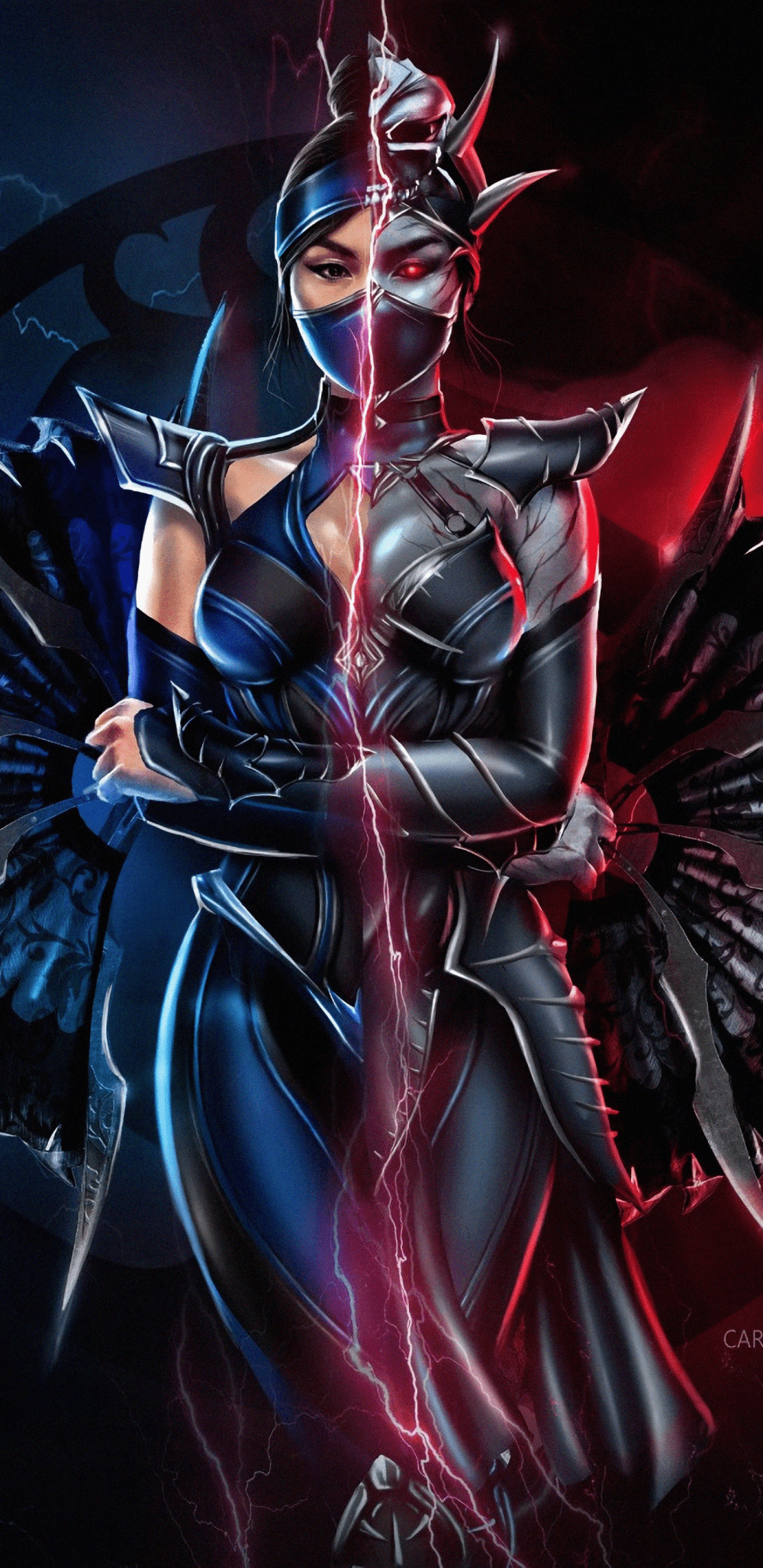 1000x2055 Mortal Kombat 11 Sindel Wallpaper .