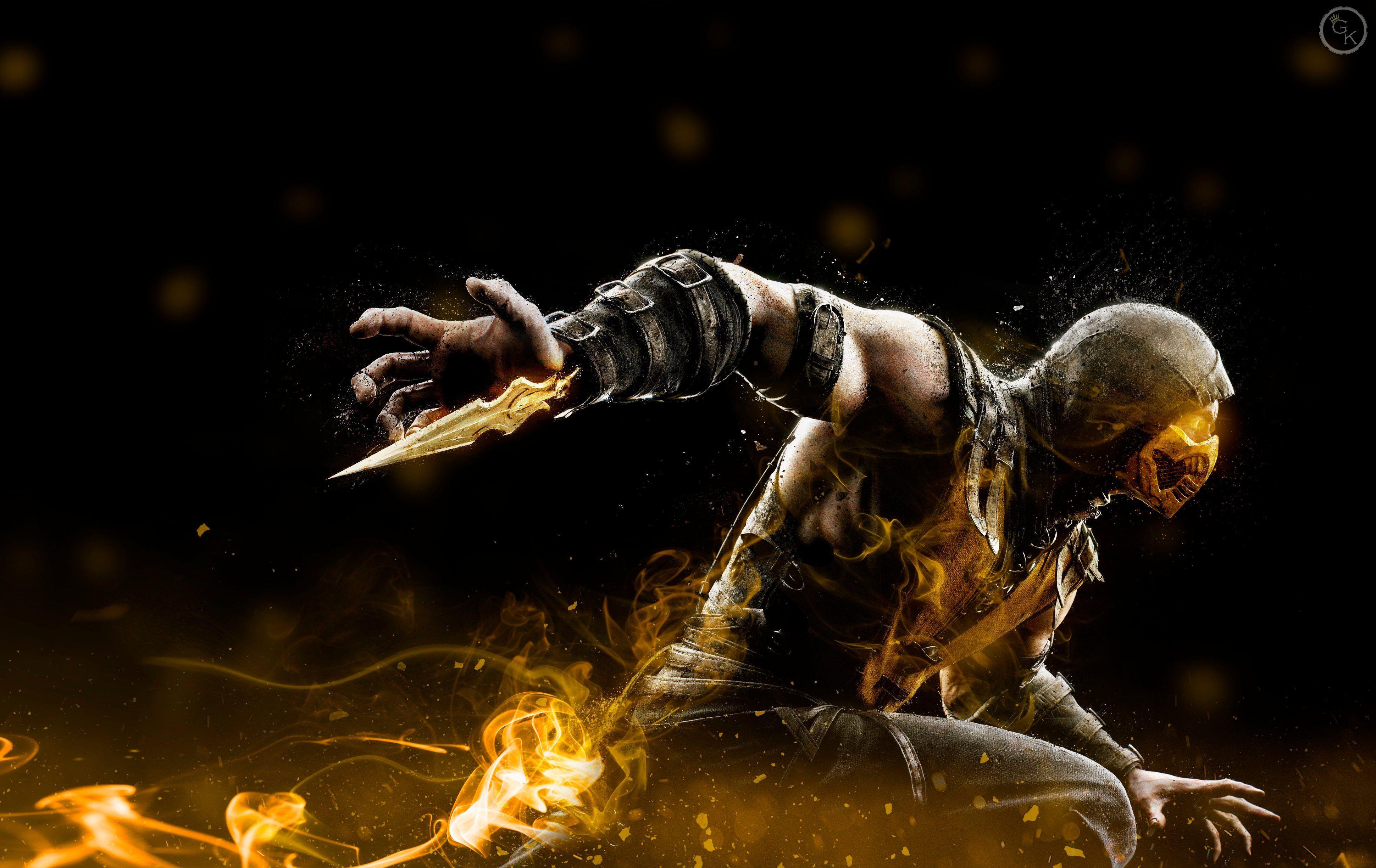 3880x2450 Cool Mortal Kombat Scorpion Wallpaper .