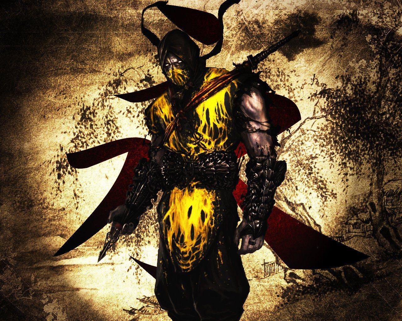 1280x1024 Cool Mortal Kombat Scorpion Wallpaper .