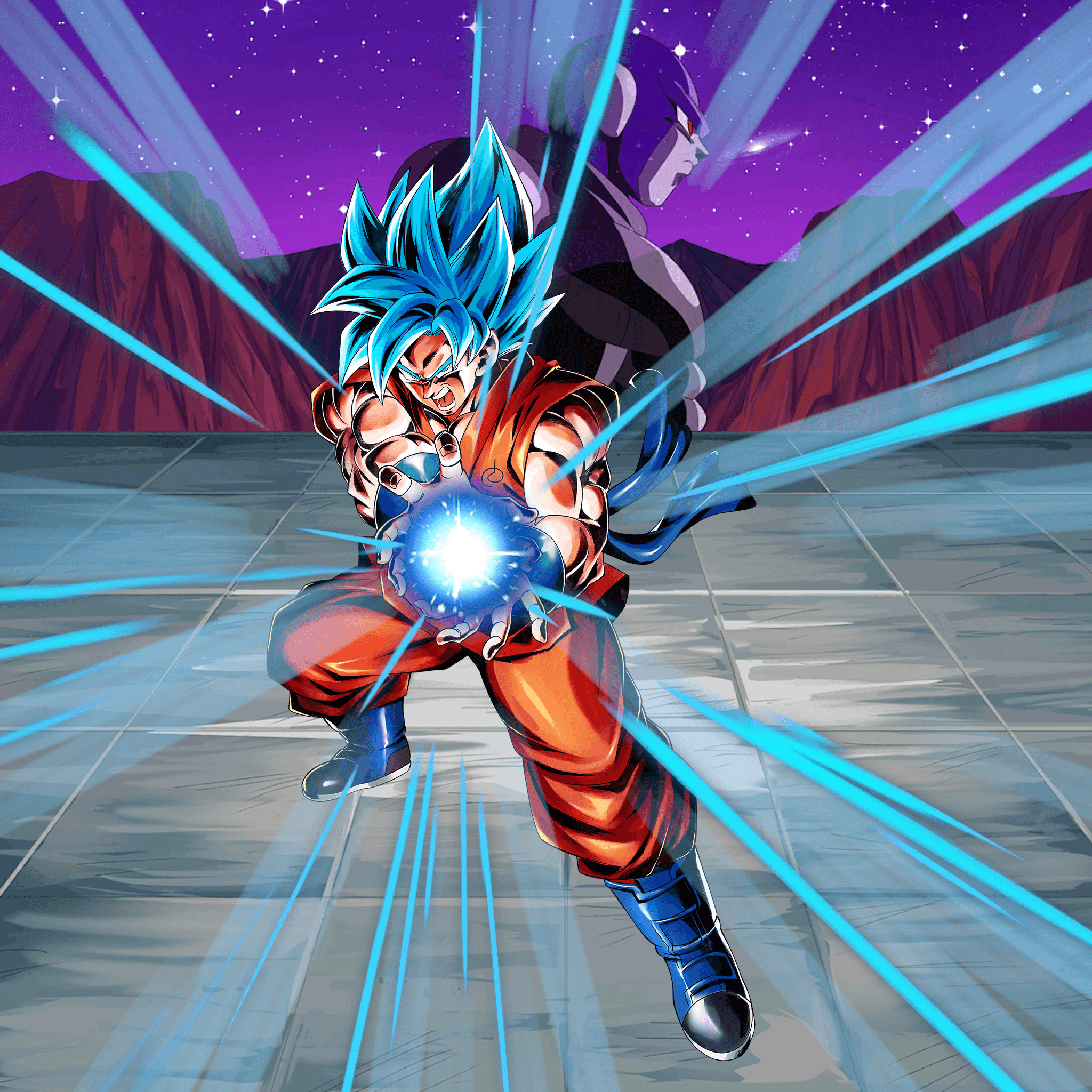 2048x2048 Goku Super Saiyan Blue And God Wallpaper